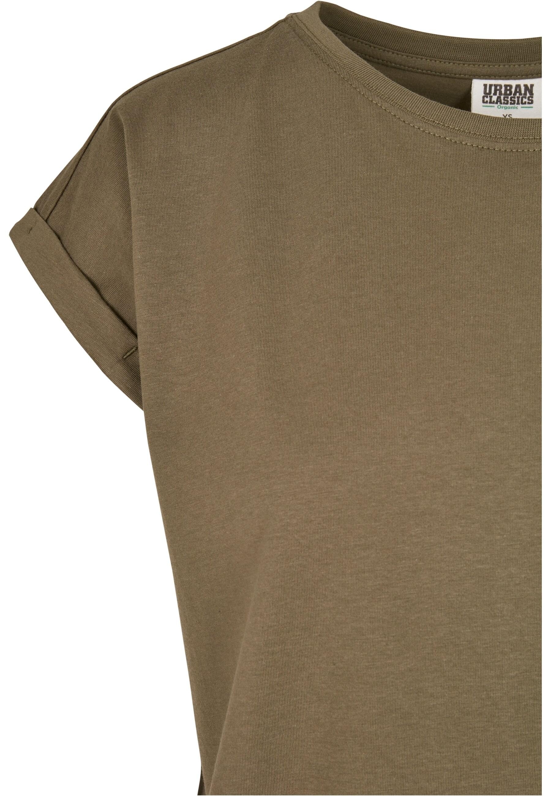 URBAN CLASSICS Kurzarmshirt »Urban Classics Damen Ladies Organic Extended Shoulder Tee«, (1 tlg.)