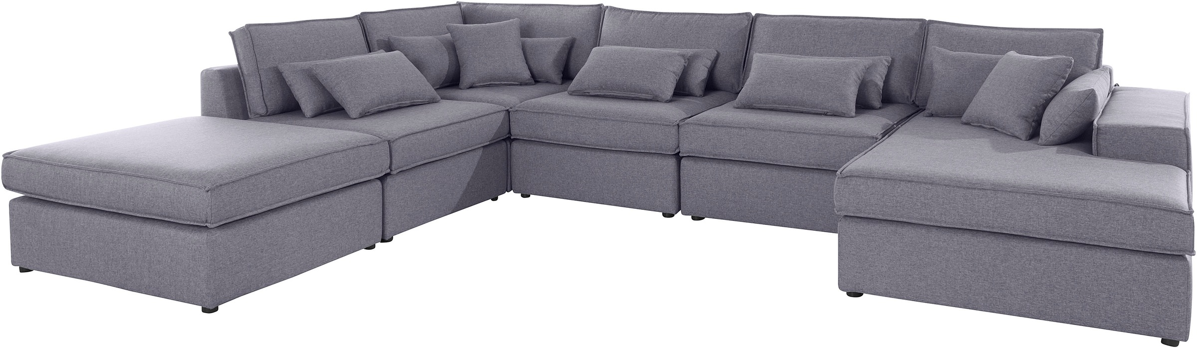 OTTO home Wohnlandschaft "Florid U-Form" 6 Teile, bestehend aus Modulen, vi günstig online kaufen