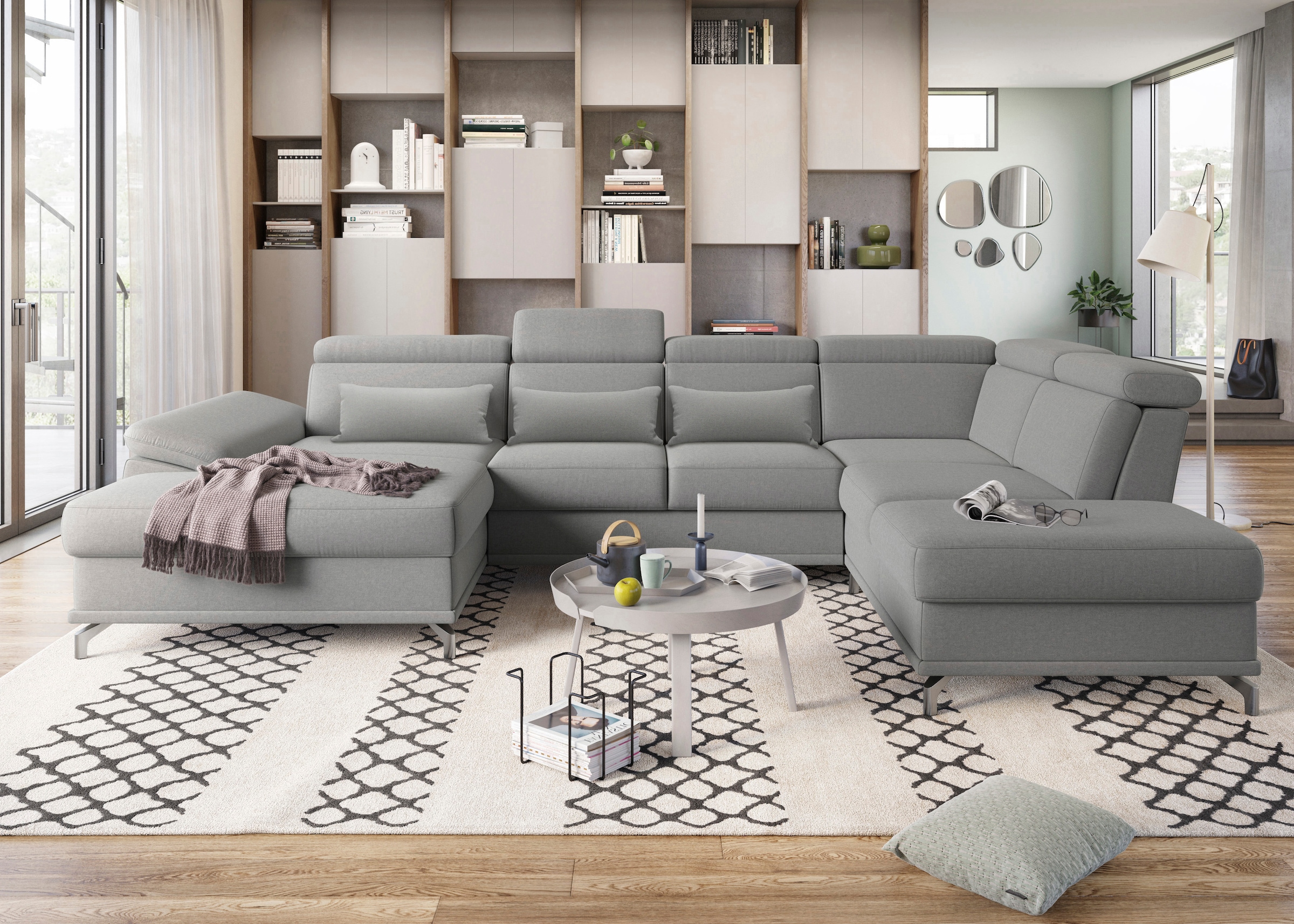 sit&more Sit&more sofa »Cabrio U-Form« Sitztief...
