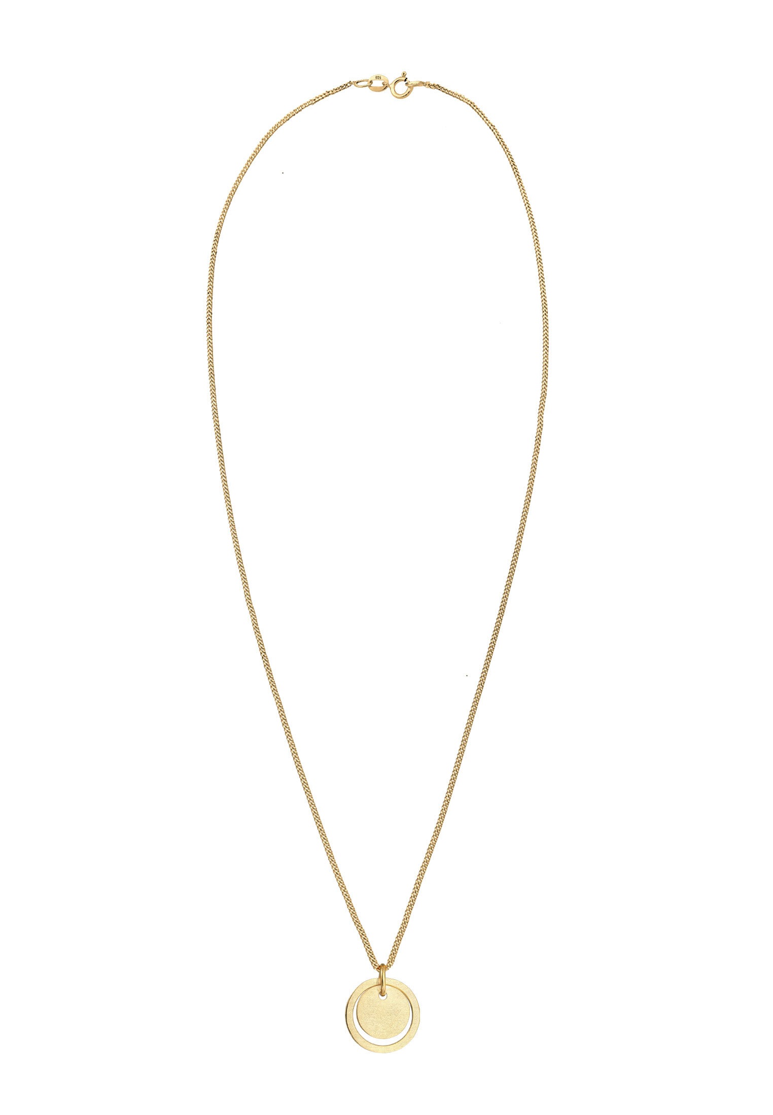 Elli Kette mit Anhänger »Kreis Rund Geo Trend Matt 925 Silber«