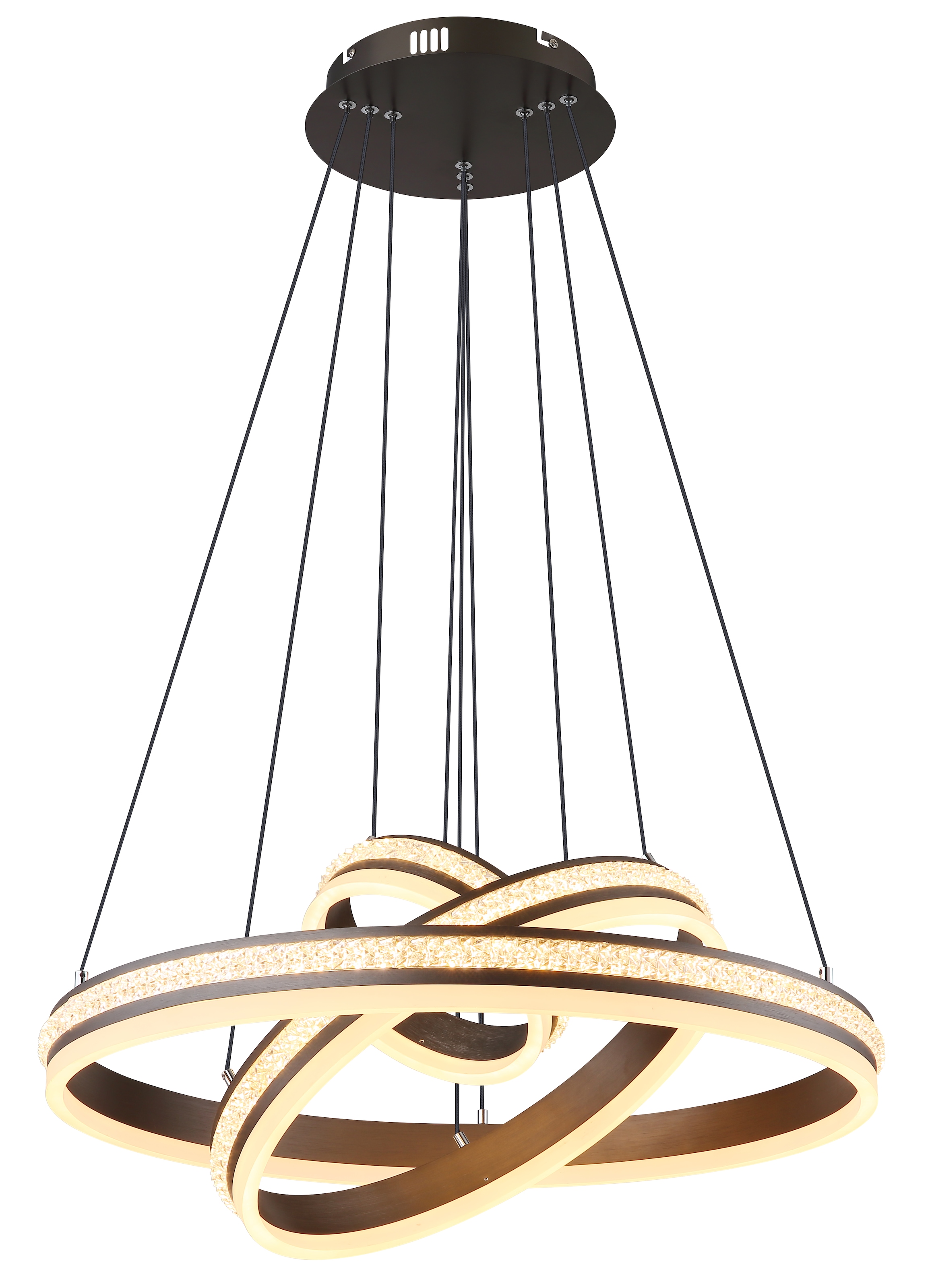 GLOBO LIGHTING LED Pendelleuchte »GROUNI«, Leuchtmittel LED-Modul | LED fest integriert, Hängelampe/Hängeleuchte/Wohnzimmer/Esstisch/elegant
