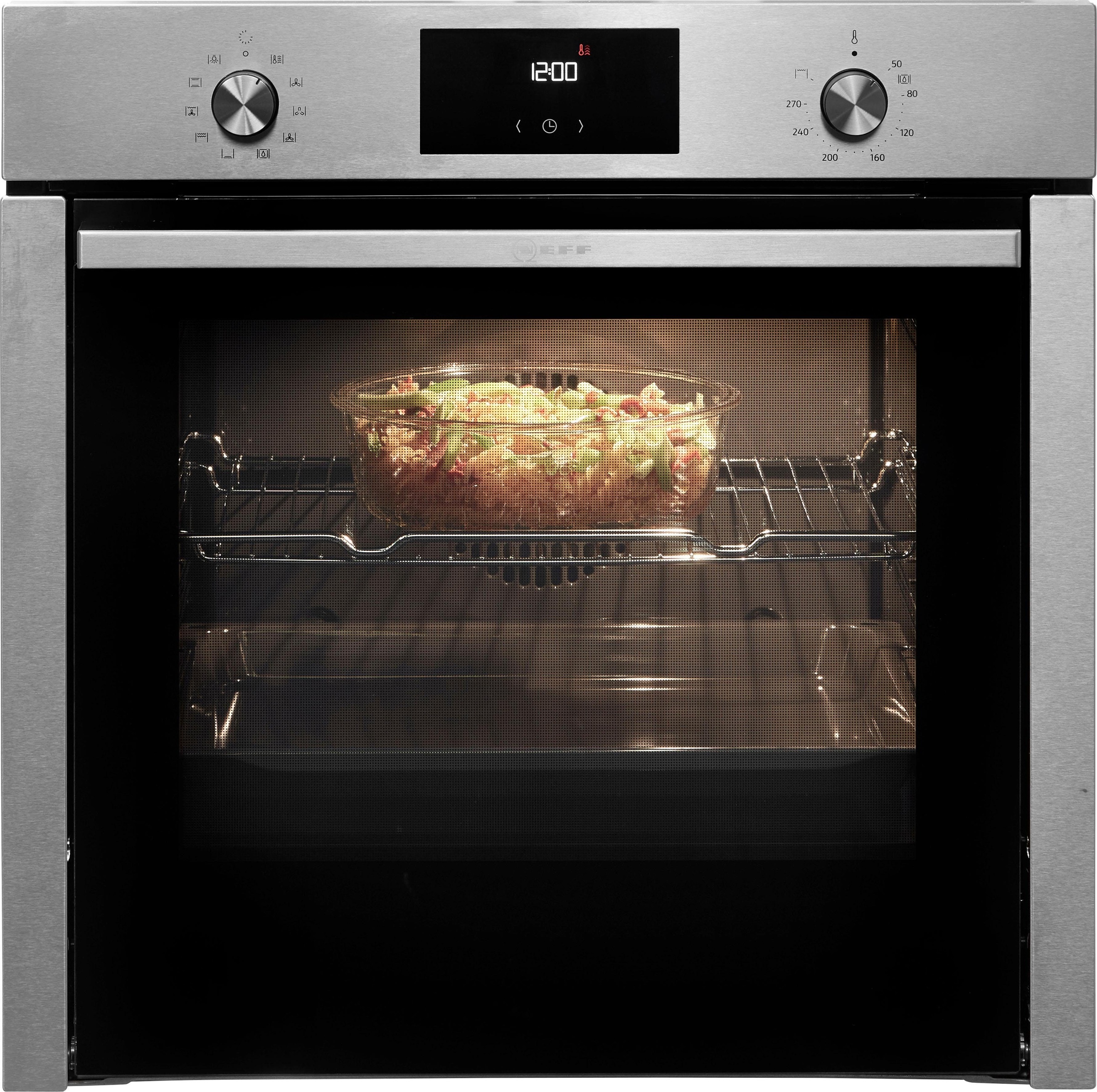 NEFF Einbaubackofen »B4CCE2AN0«, B4CCE2AN0, mit Teleskopauszug nachrüstbar, easyClean, mit Slide&Hide®