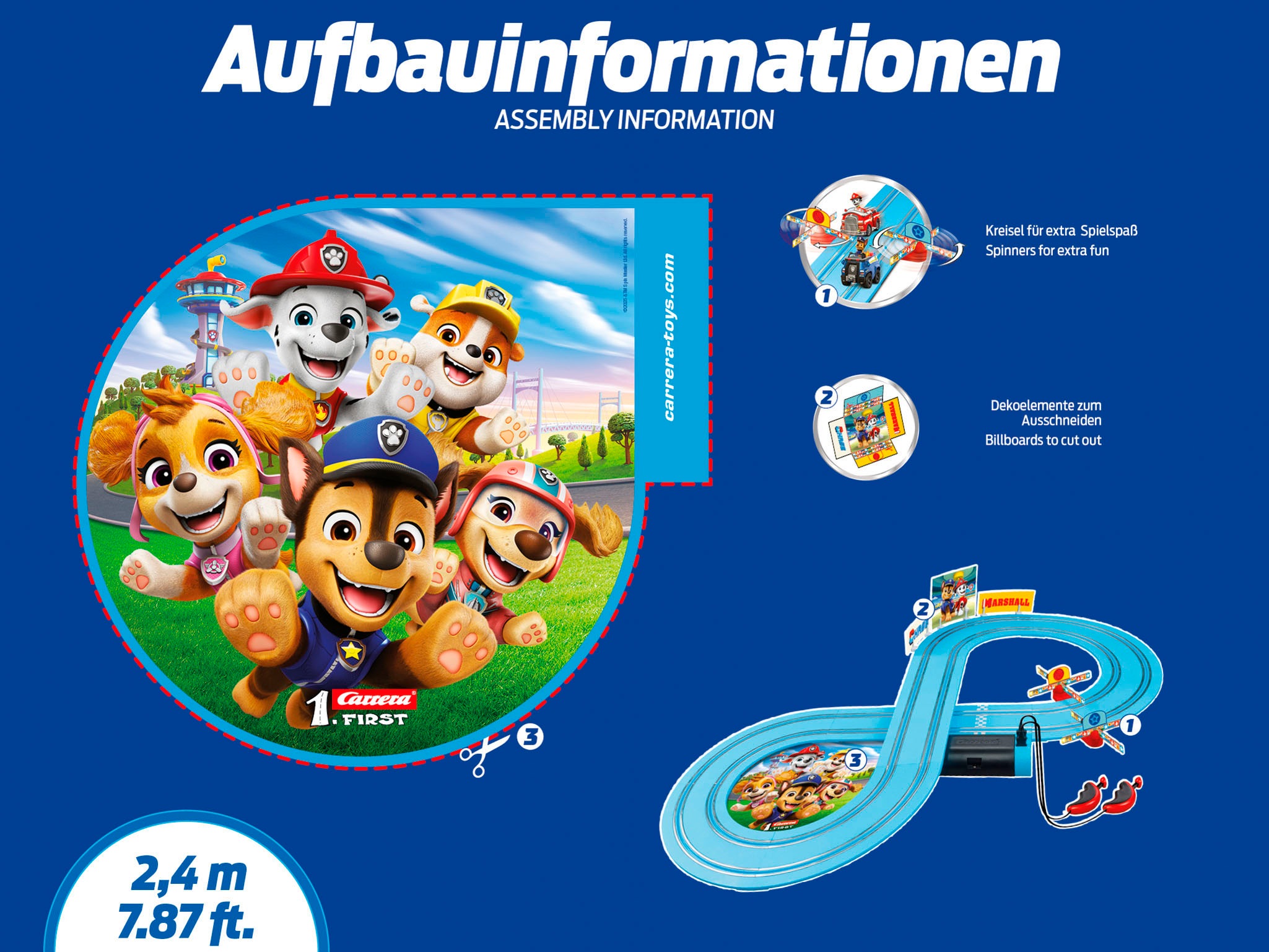 Carrera® Autorennbahn »Carrera First, Paw Patrol - On the Track«