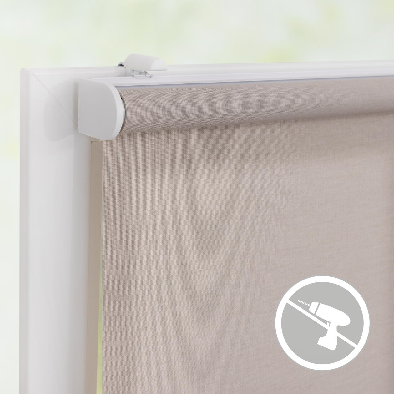 LICHTBLICK ORIGINAL Rollo »Klemmfix, ohne Bohren«, blickdicht, Blendschutz-Sichtschutz, mit Bohren/ohne Bohren, freihängend, Steuerbar mit Bluetooth-App, integrierter Elektromotor und Akku