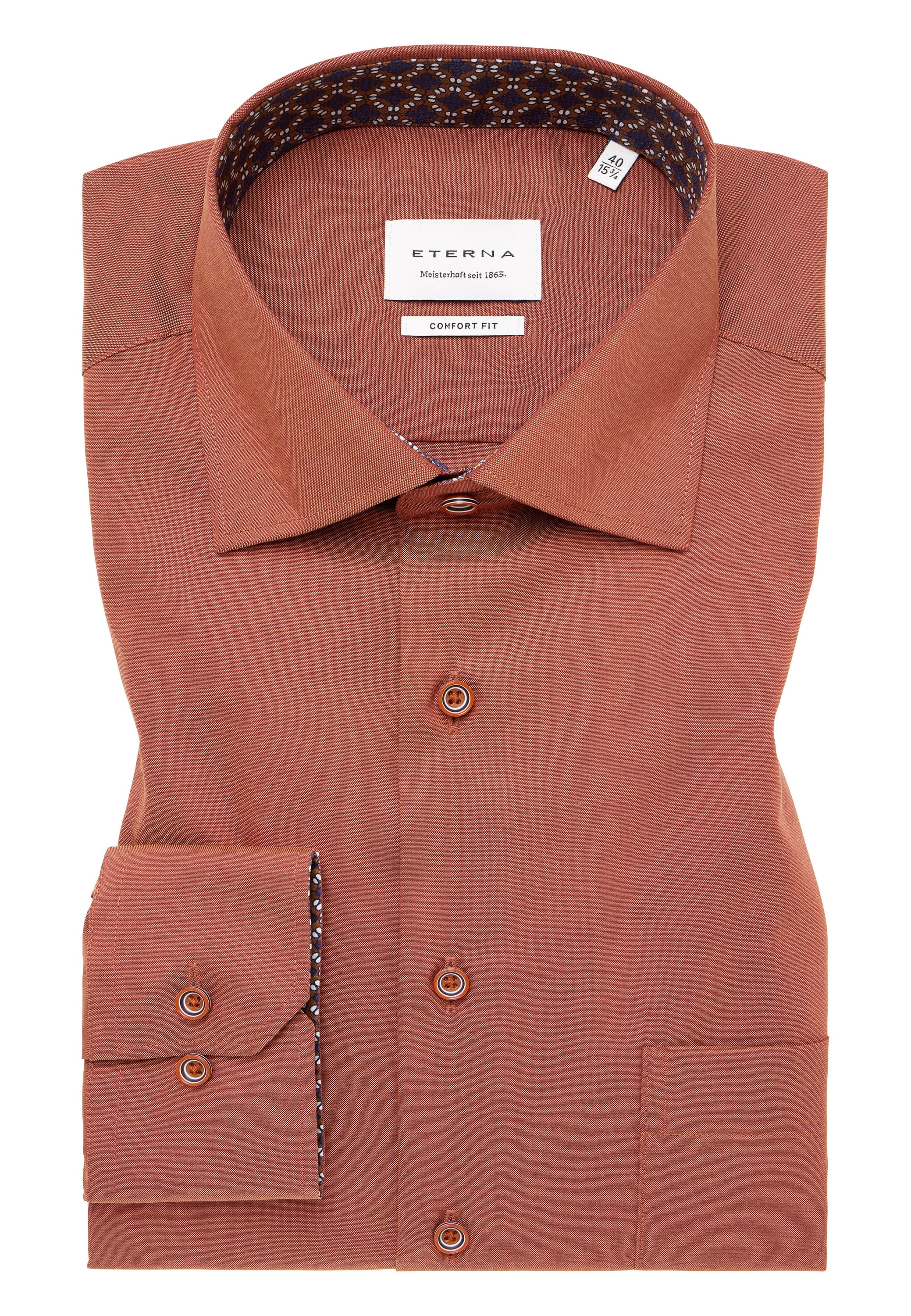 Eterna Langarmhemd »COMFORT FIT«, NON IRON (bügelfrei)