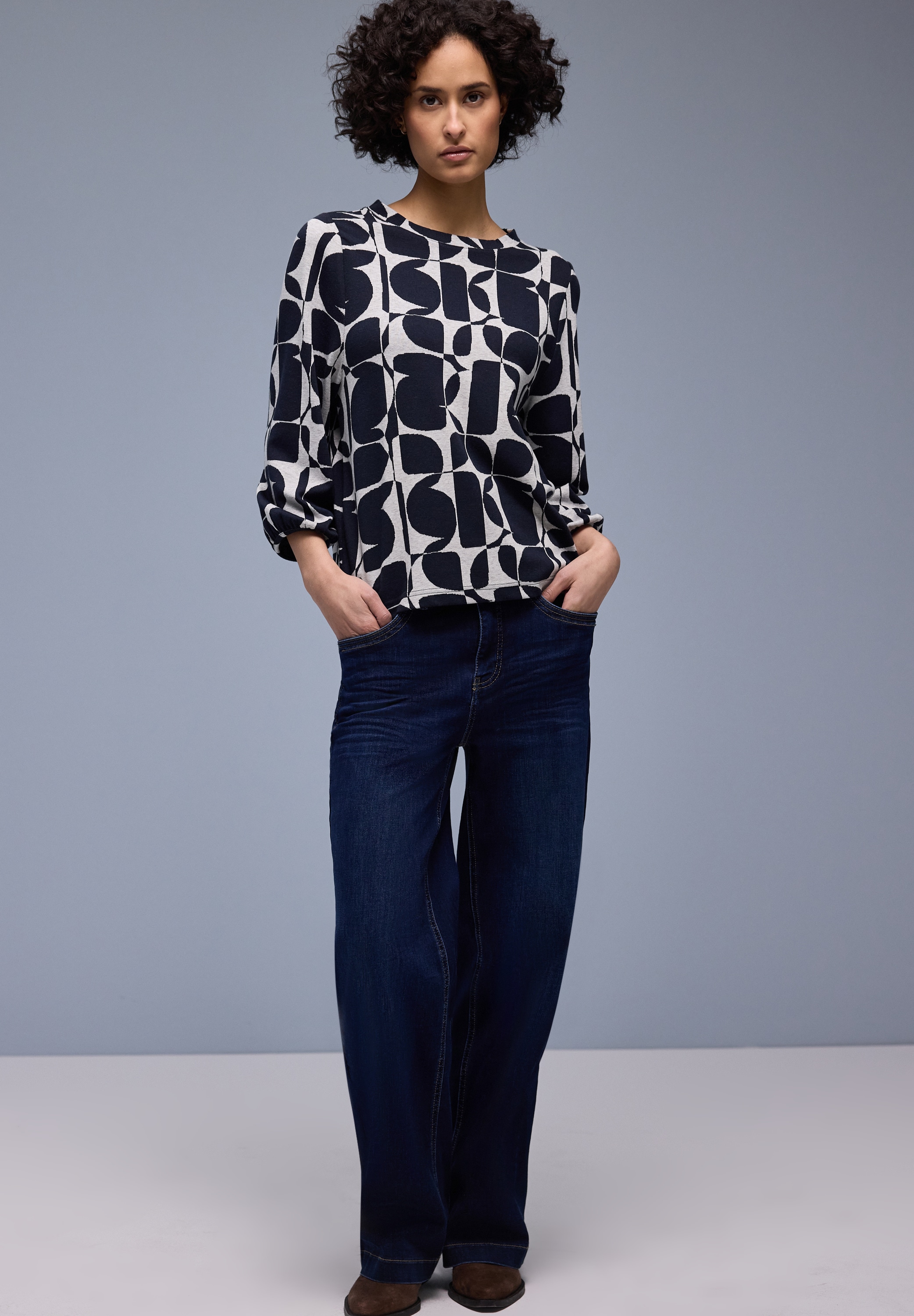 STREET ONE 3/4-Arm-Shirt mit 3/4 Ärmeln