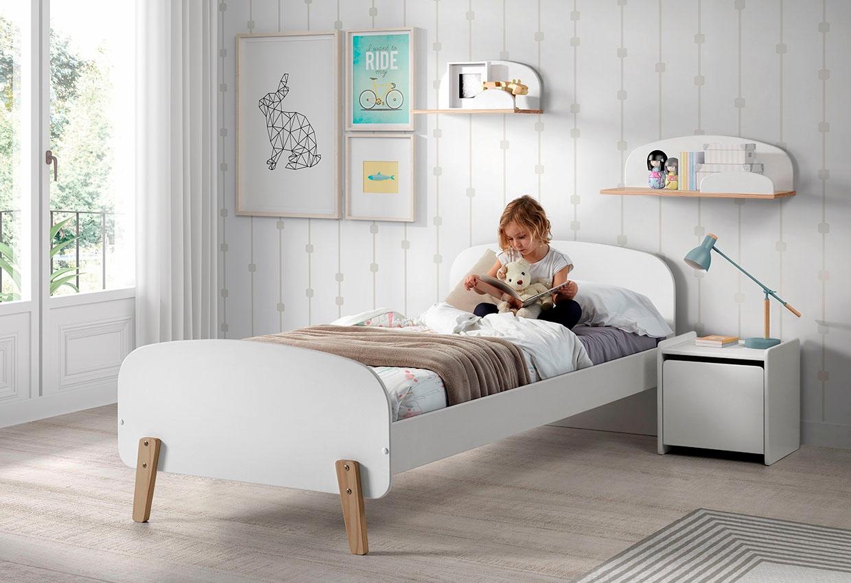 Vipack Kinderbett "Kiddy, inkl. Rolllattenrost, Liegefläche 90/200 cm" B/H/ günstig online kaufen