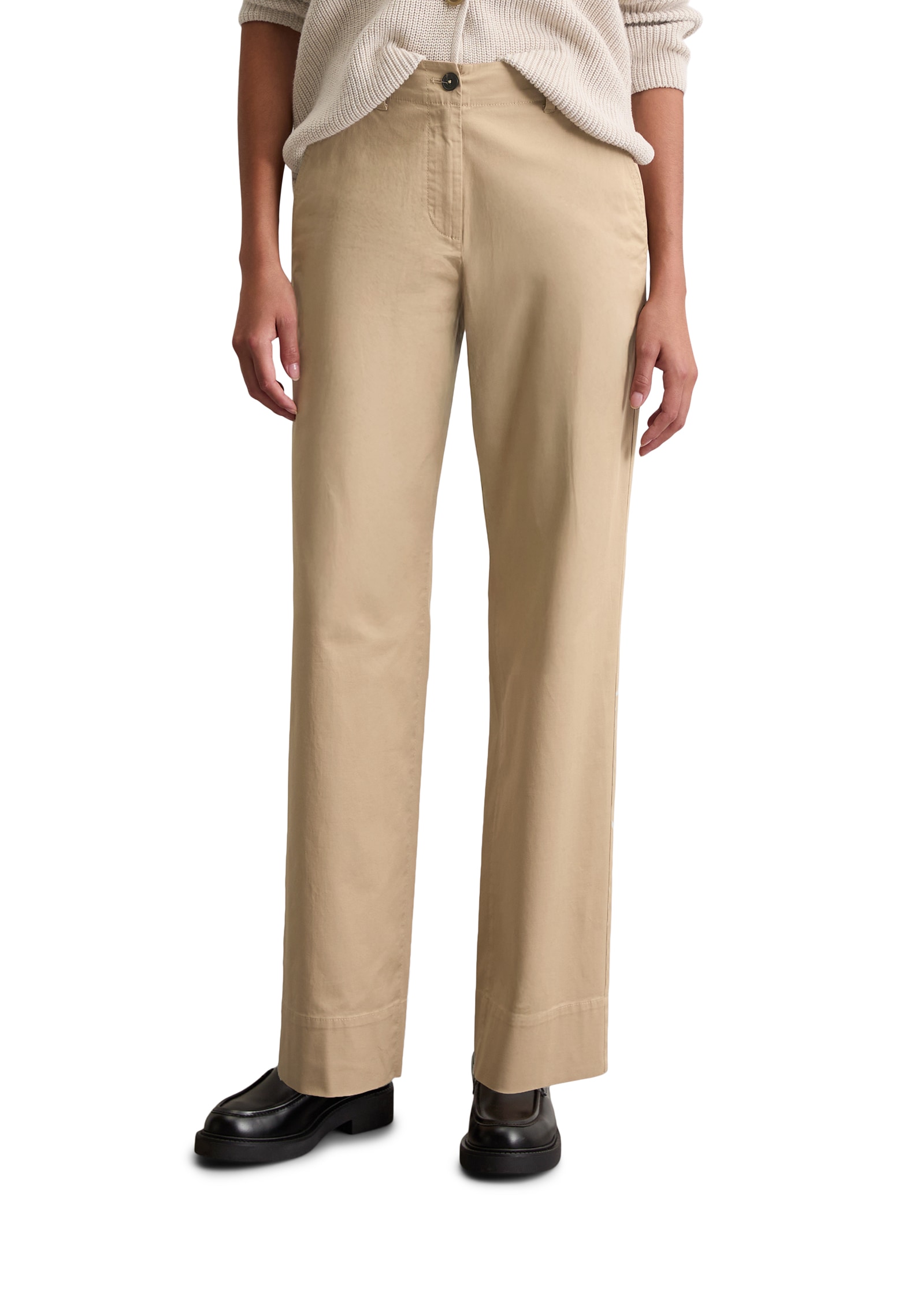 Marc OPolo Chinohose "Lande" weit, aus stretchigem Organic Cotton-Twill günstig online kaufen