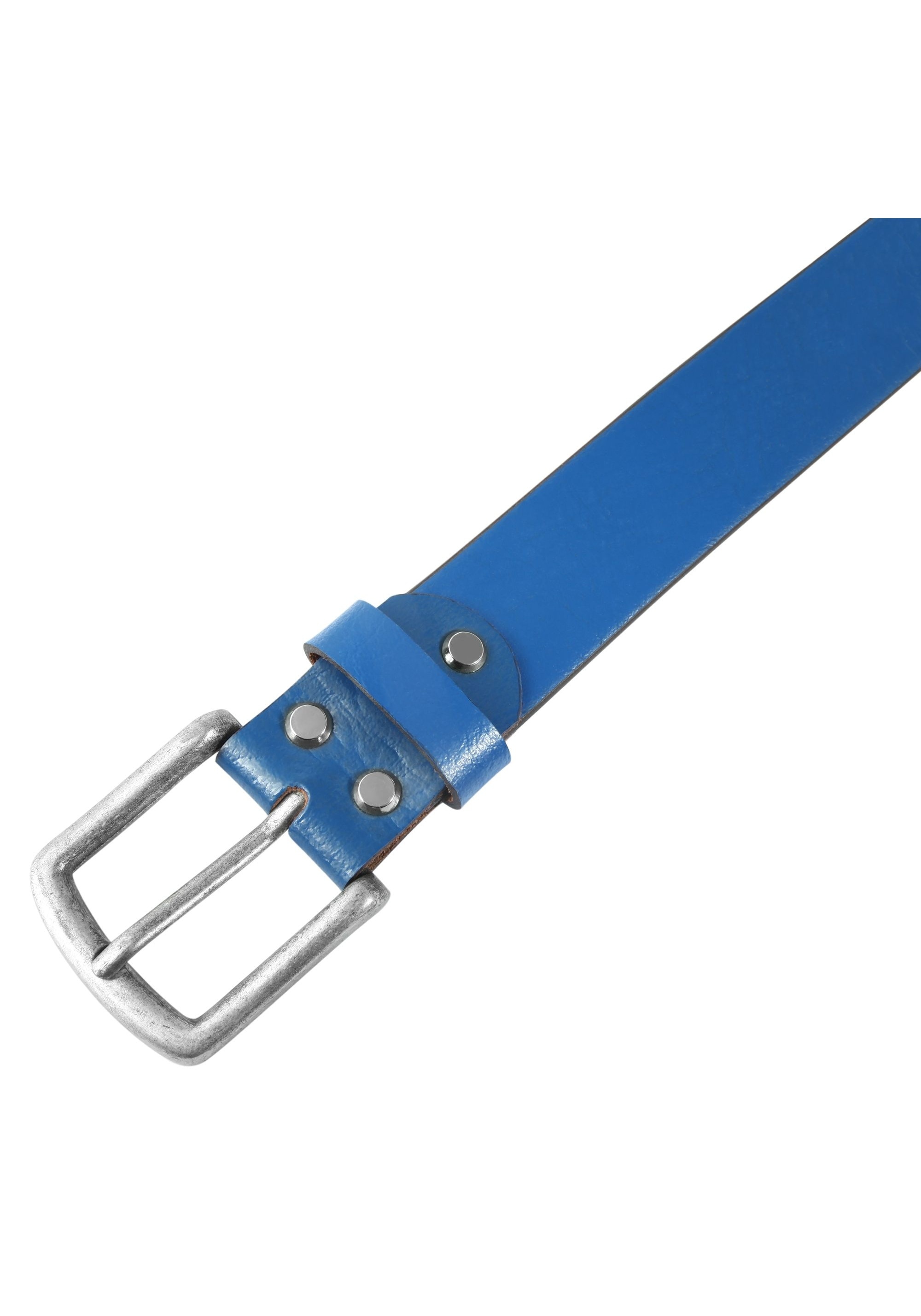 Leonardo Verrelli Ledergürtel »90 cm - 130 cm (Bundweite) in Blau aus 100% Echtleder, kürzbar«
