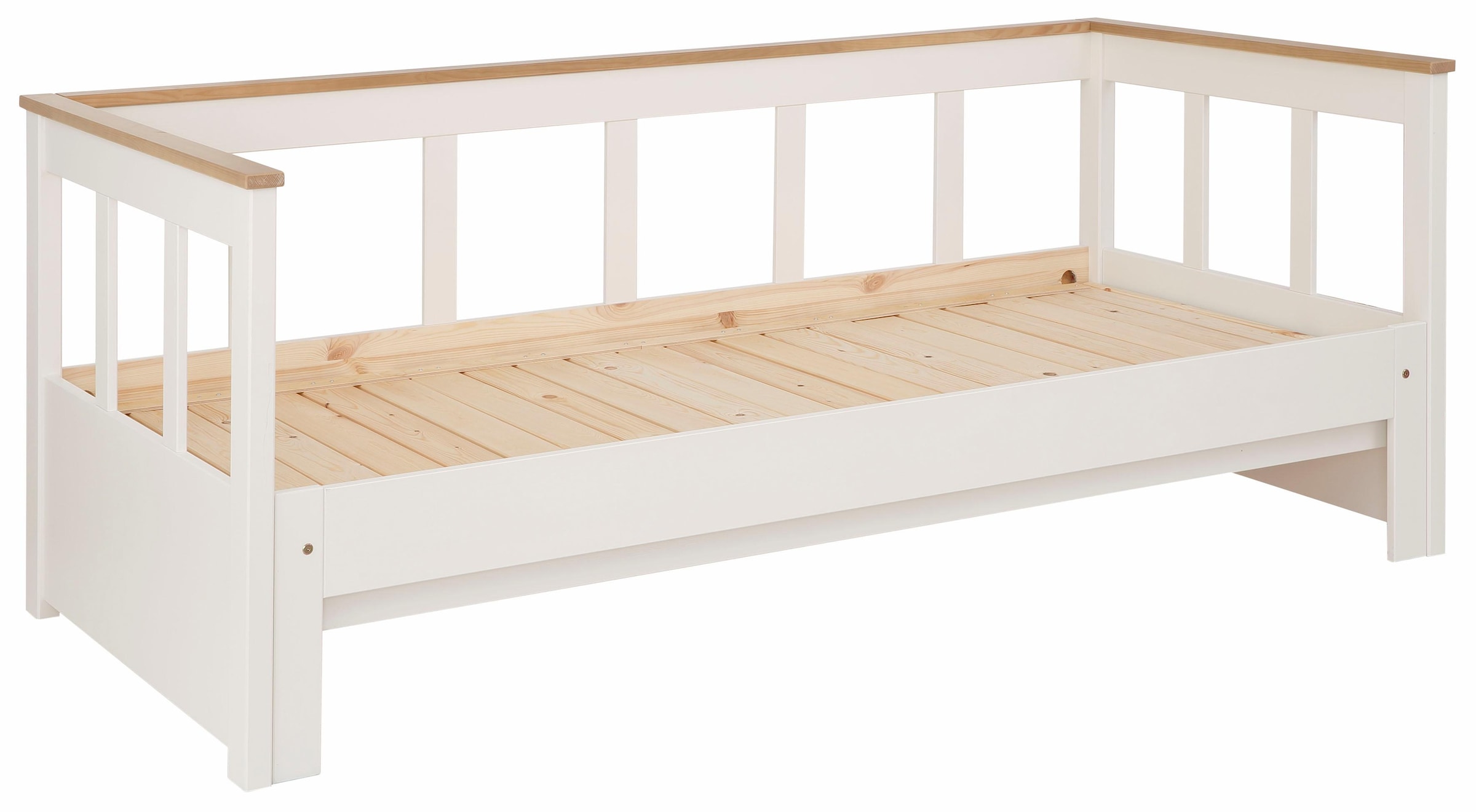 Home affaire Daybett »"AIRA" Kinderbett, Gästebett, Skandi- Design, Schublade optional«, (FSC® zertifiziertes Massivholz), mit ausziehbarer Liegefläche, ideal fürs Jugend- oder Gästezimmer