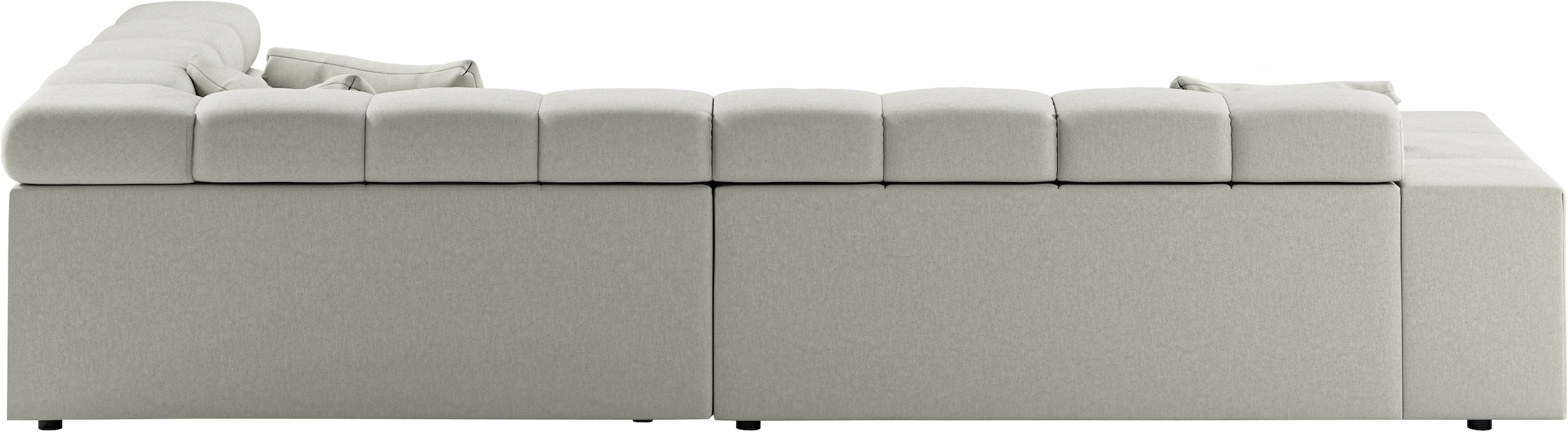 INOSIGN Ecksofa »Ancona incl. Kopfteilverstellung, Breite 319cm, L-Form«, wahlweise motorische Sitztiefenverstellung, auch in Cord + Easy Care