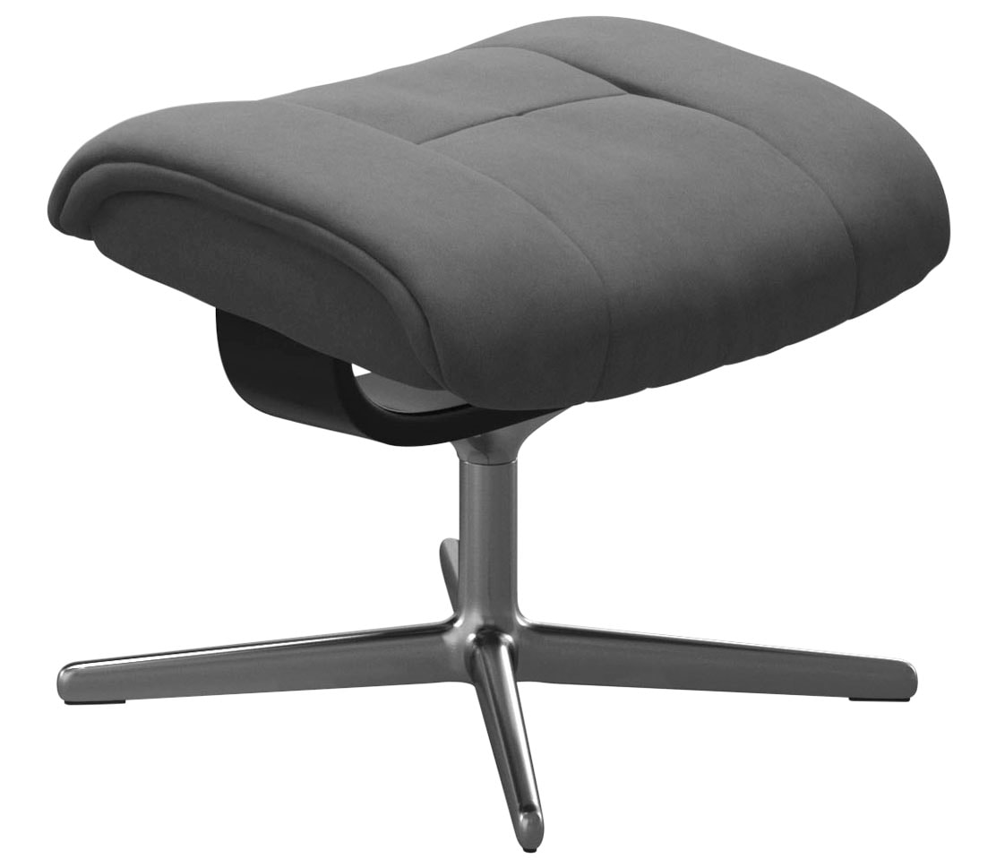 Stressless Fußhocker "Mayfair" mit Cross Base, Größe S, M & L, Holzakzent Schwarz