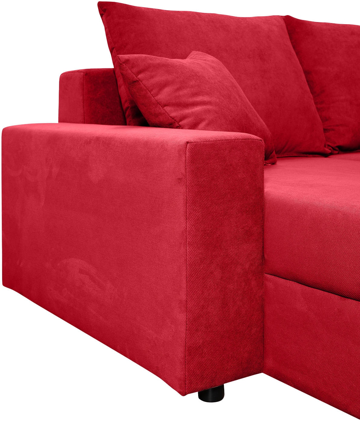 COLLECTION AB Wohnlandschaft »Pico U-Form, Breite 252, mit Armlehne Schlaffunktion, Bettkasten«, Wohnlandschaft,2 X Ottomane,Polyätherschaum Polsterung