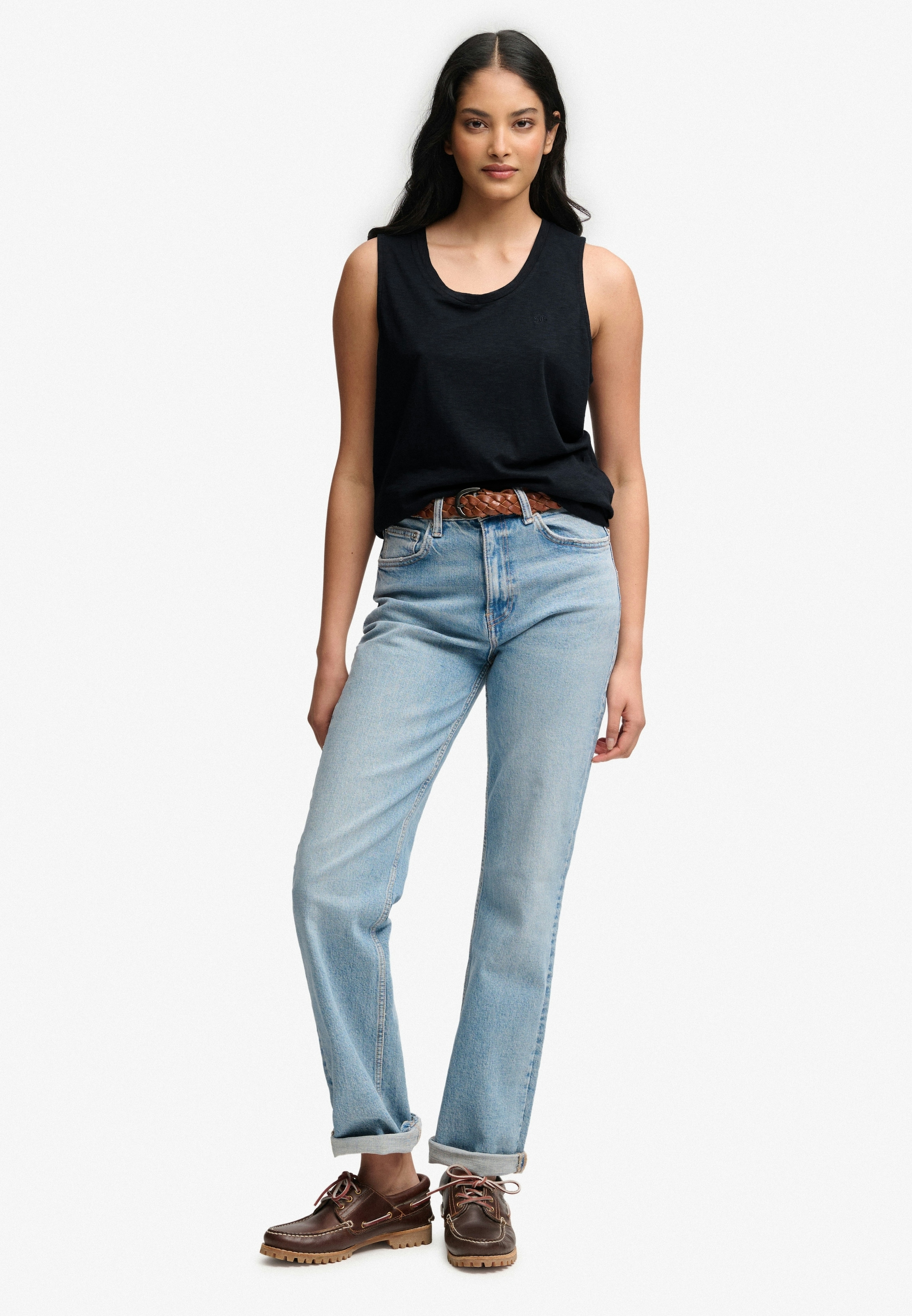 Superdry Tanktop »SCOOP NECK TANK« Baumwollmischung, regular fit