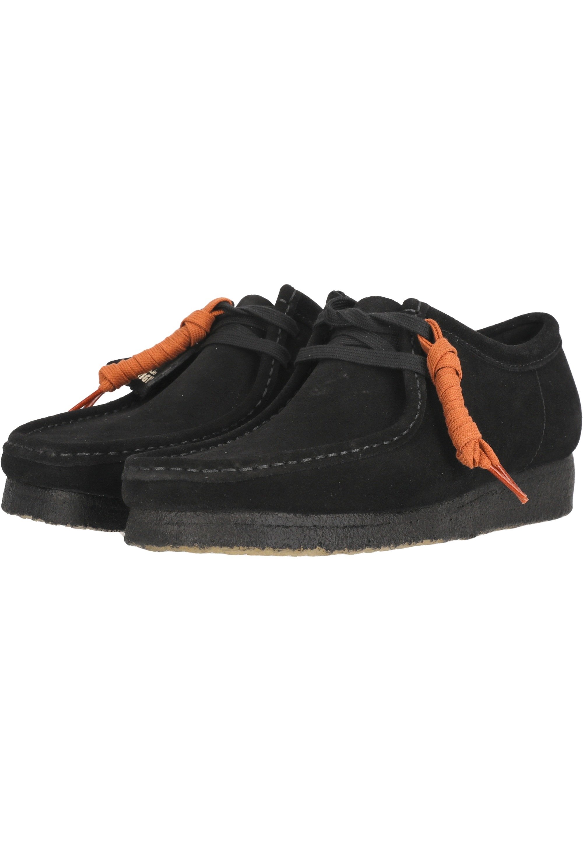 Thumbnail - Clarks Schnürschuh "Wallabee Black" aus hochwertigem schwarzem Wildleder