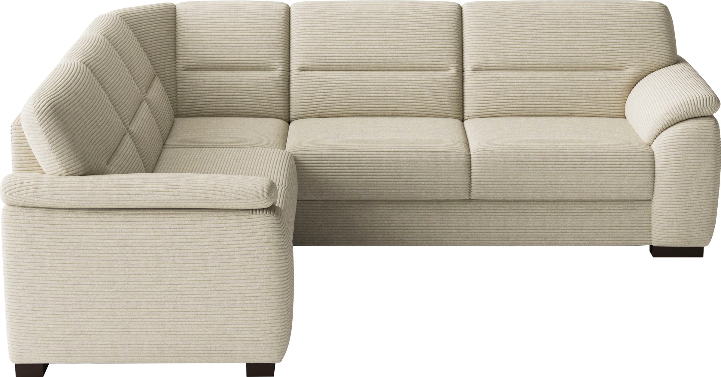 sit&more Ecksofa "Montego L-Form, B: 256 cm, große Stoffauswahl, Komfortsitzhöhe 46 cm" optional Schlaffunktion und Schubkasten mit Stauraum