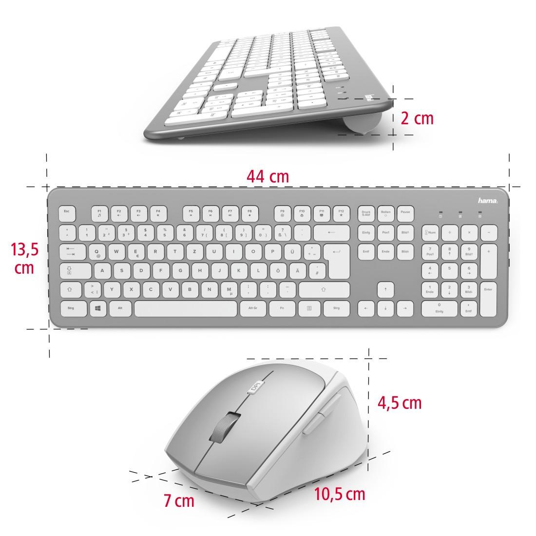 Hama Tastatur- und »Funktastatur-/Maus-Set BAUR Set« Tastatur/Maus- Maus-Set \