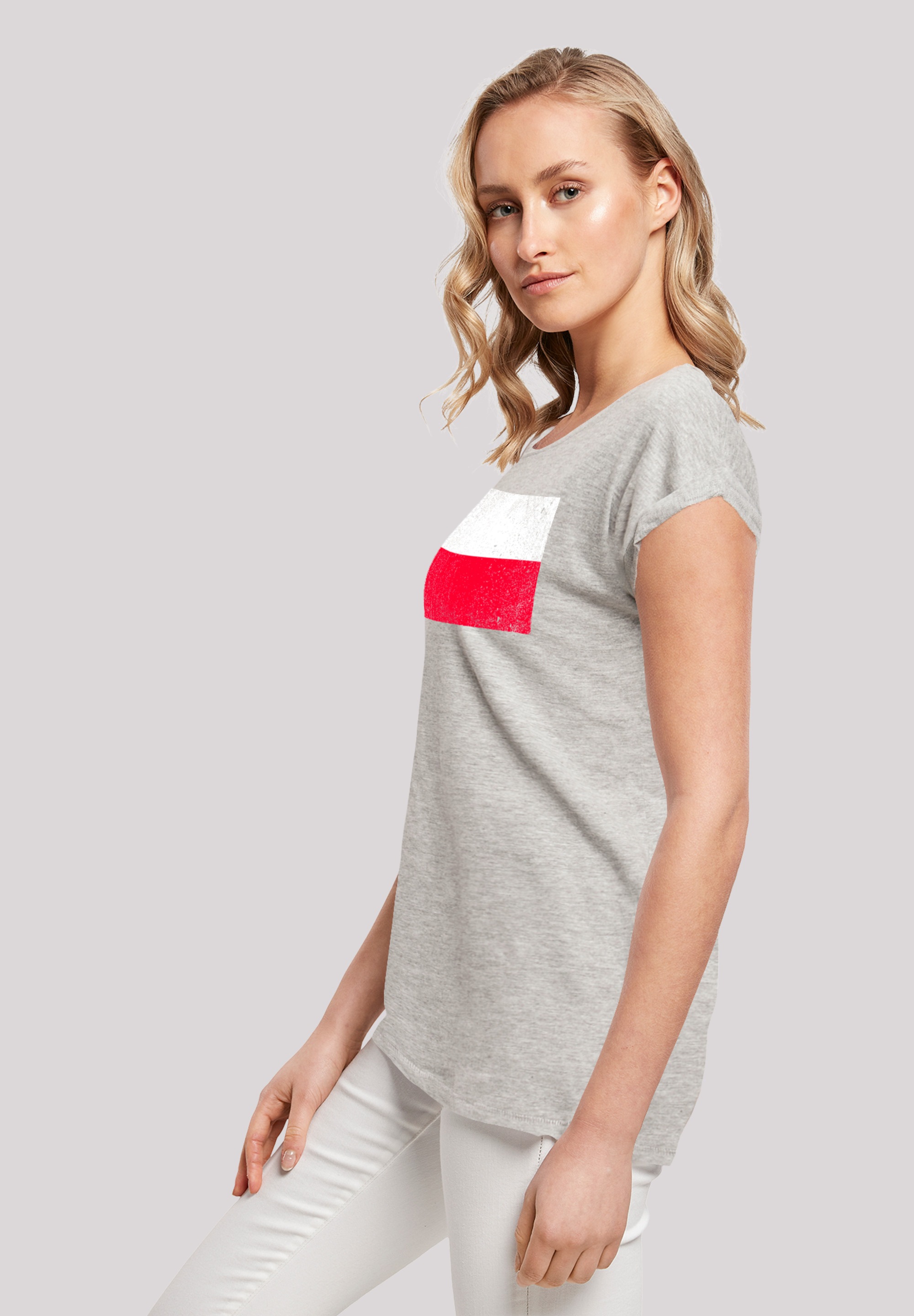 Angabe bestellen Polen BAUR Flagge T-Shirt F4NT4STIC Keine | »Poland distressed«, für