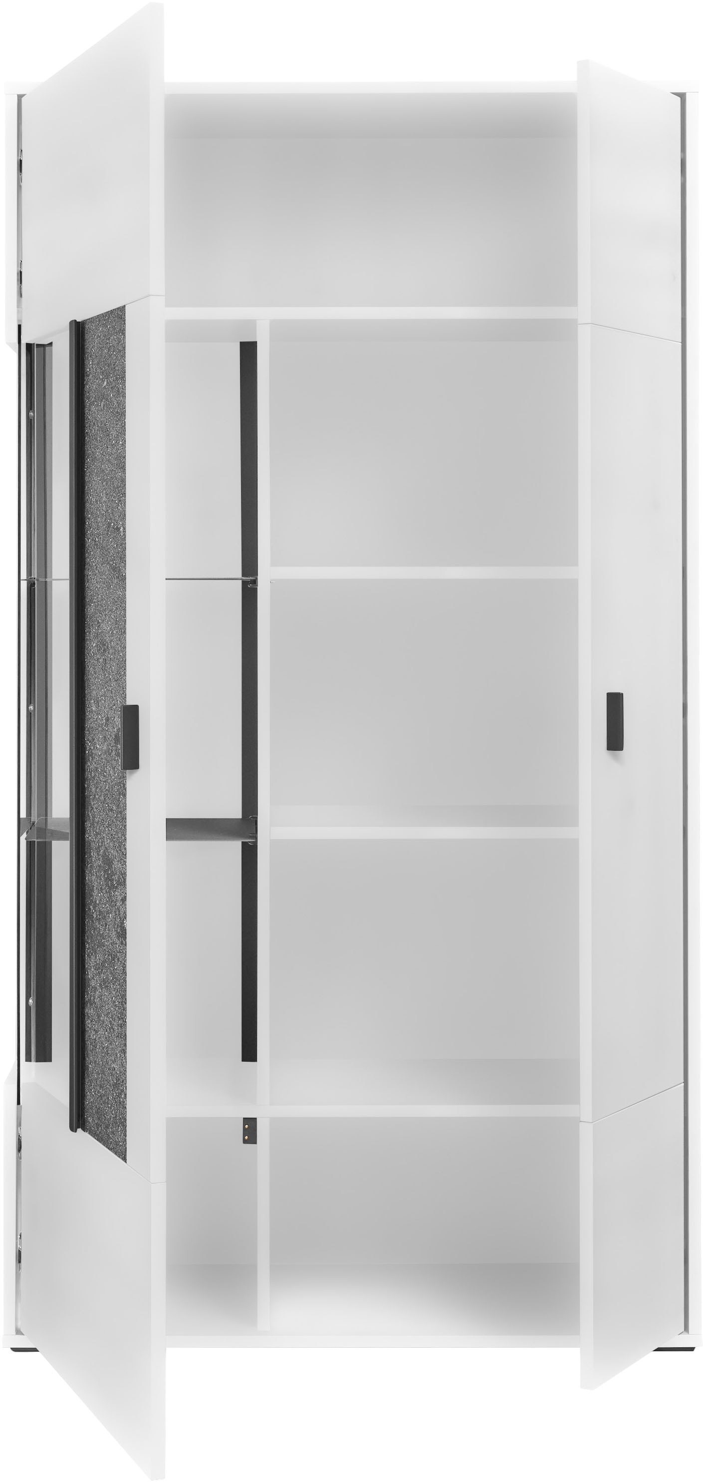 set one by Musterring Vitrine »Deltona«, mit Sandsteinelement, inkl. Beleuchtung, zwei Farben, B94 x H170 cm