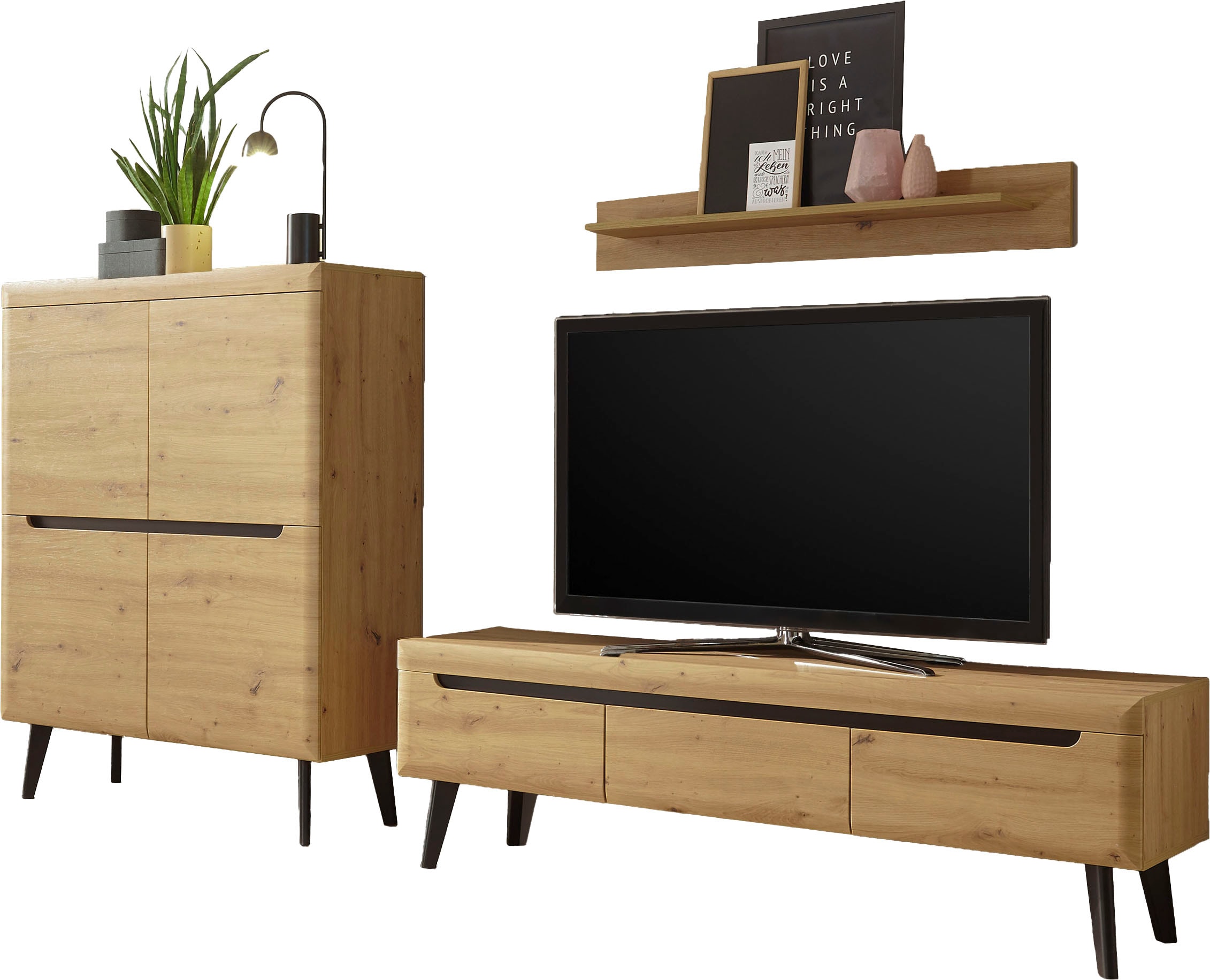Home affaire Wohnwand »Torge, Anbauwand, Schrankwand, Mediawand, Wohnzimmer-Set« 3 Stk. tlg.