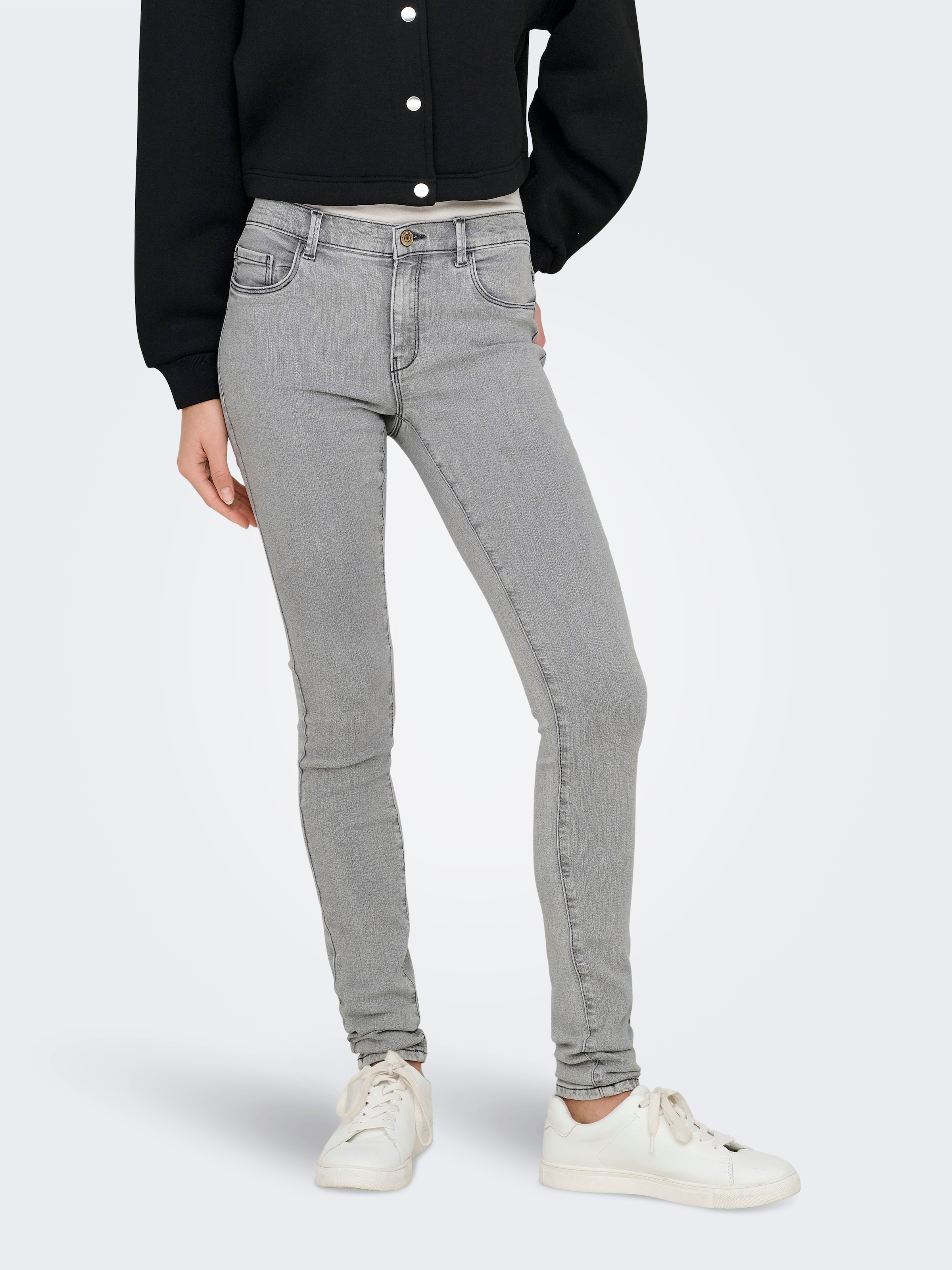 ONLY Skinny-fit-Jeans "ONLRAIN LIFE REG SKINNY DNM" mit Gürtelschlaufen günstig online kaufen