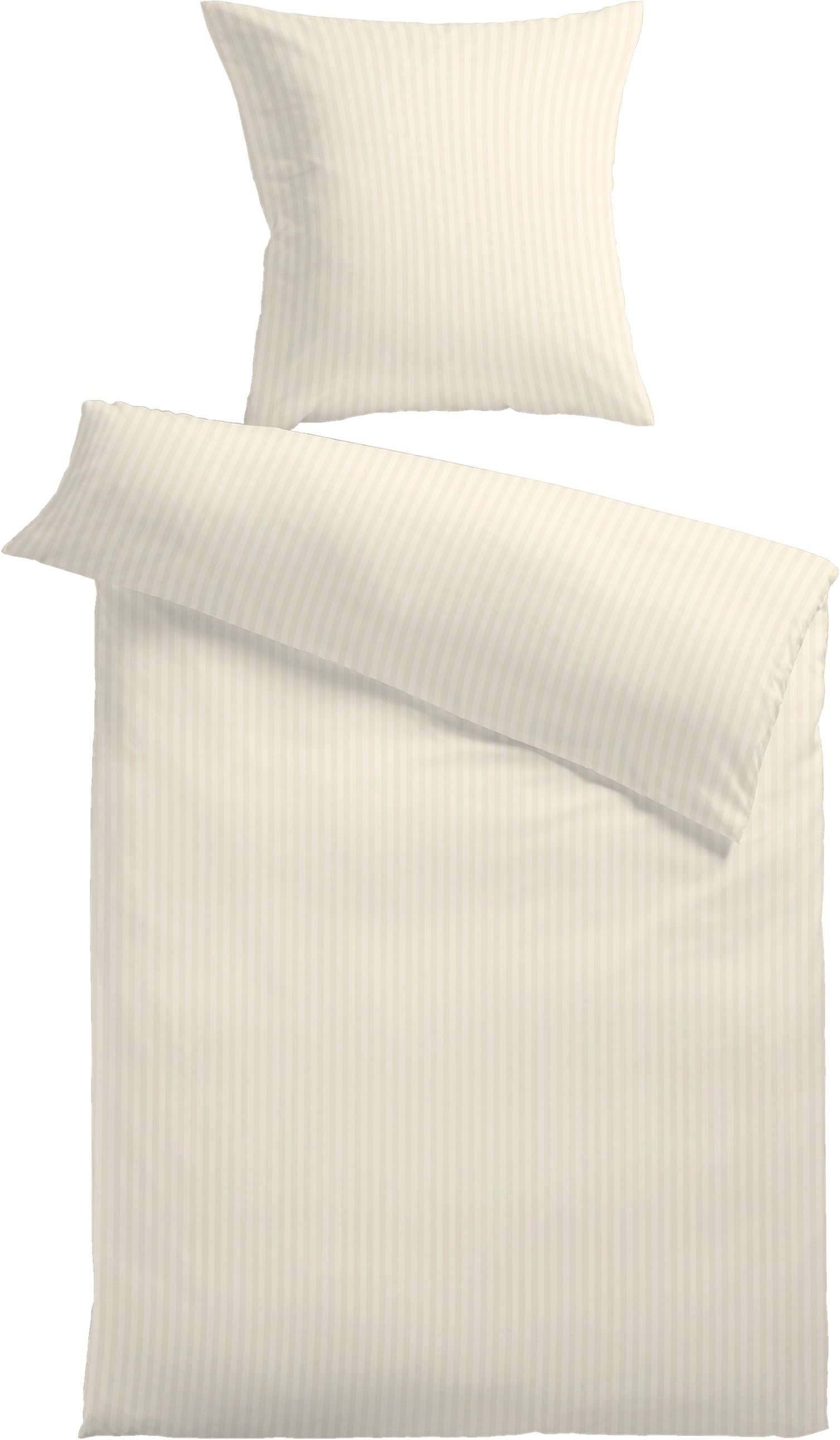 KiNZLER Bettwäsche "Damast-Streifen" 2 Stk. aus Mikrofaser günstig online kaufen