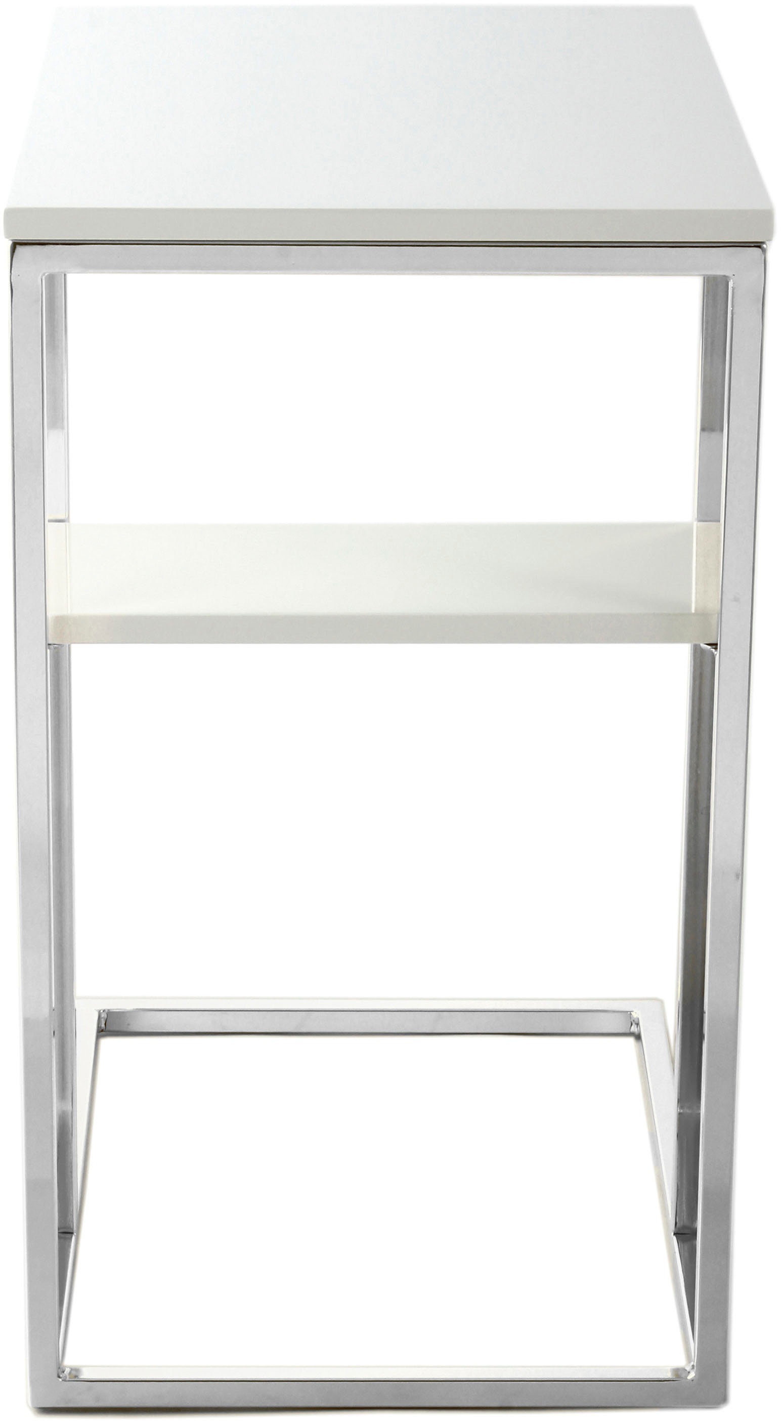 Kayoom Beistelltisch »Lucilla 225, Beistelltisch in eleganter Optik, in rechteckiger Form«, (1 St.), Modernes C-Form, dezentes Design, mit zusätzlicher Ablage