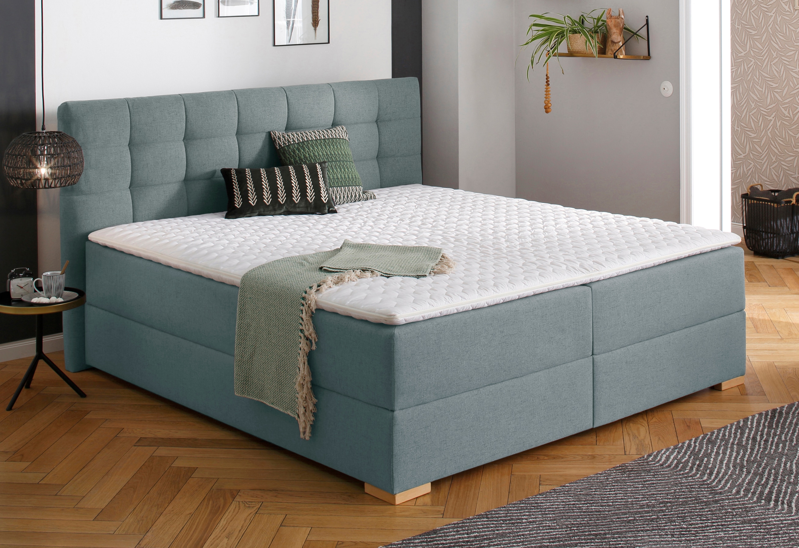 Home affaire Boxbett "Olivet mit Bettkasten" in 4 Farben, 4 Breiten, 2 Matratzenarten, auch in Überlänge 220 cm