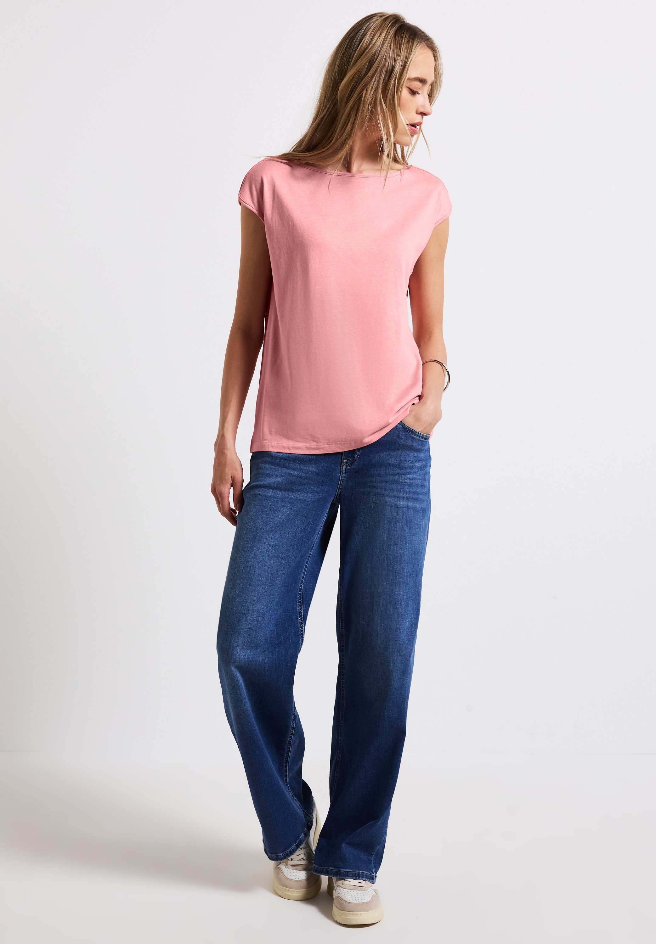 STREET ONE T-Shirt, mit U-Boot-Ausschnitt
