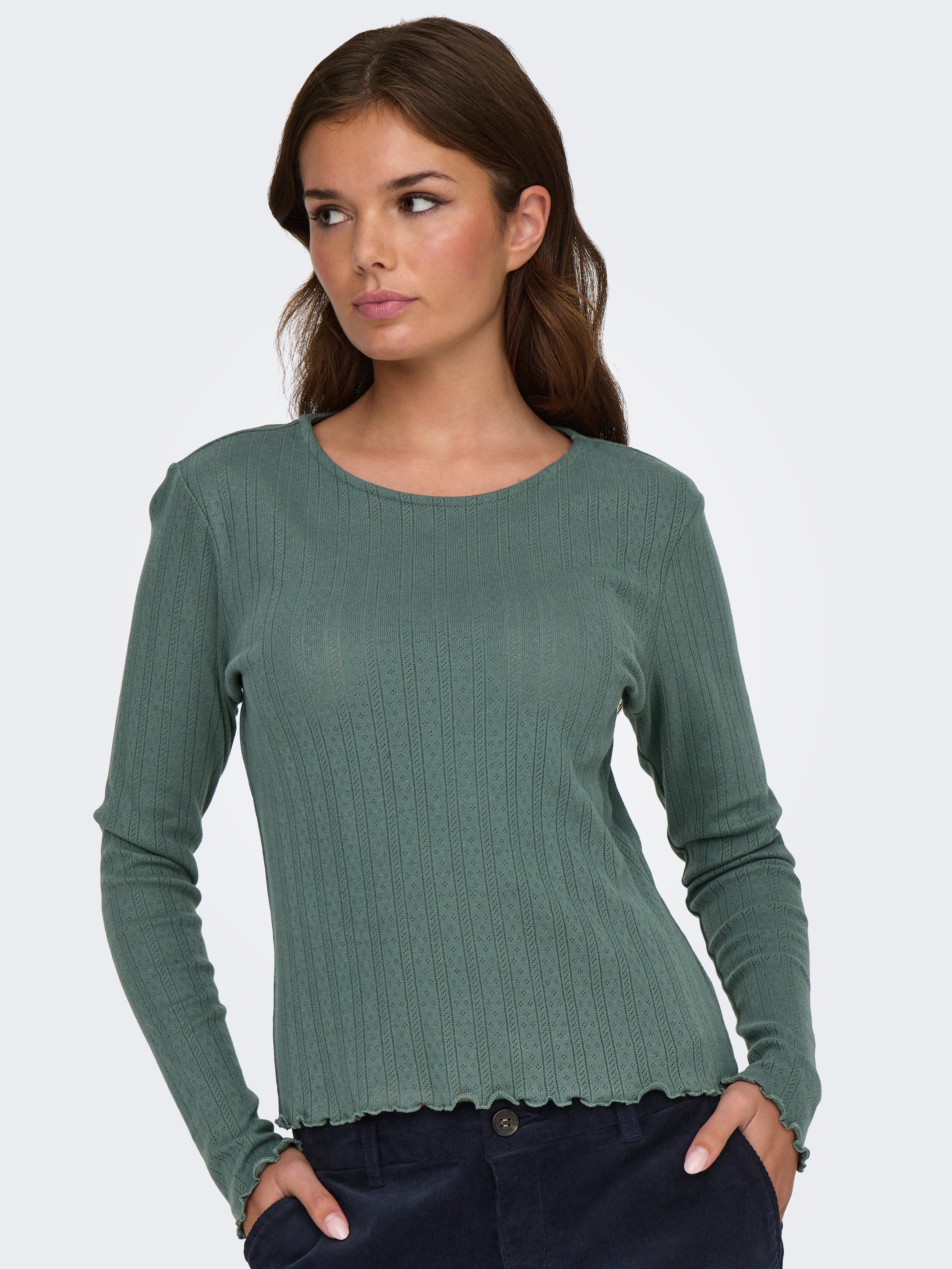 ONLY Langarmshirt "ONLCARLOTTA L/S TOP NOOS JRS" günstig online kaufen