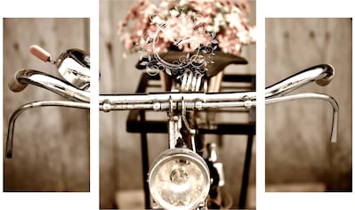 Conni Oberkircher´s Bild mit Uhr »Old City Bike - altes Fahrrad«, Fahrräder, (Set,... kaufen
