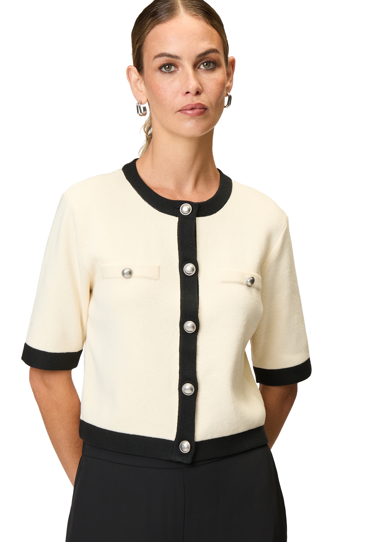 Zero Strickjacke "zero Damen Cardigan mit Knöpfen", Knopfleiste günstig online kaufen