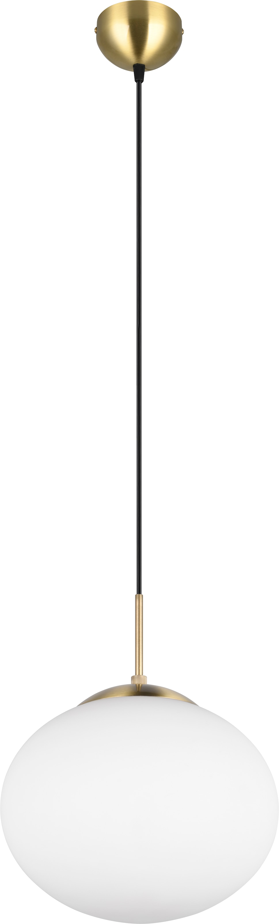 TRIO Leuchten Pendelleuchte »FOMENTO, Hängelampe mit Glasschirm, exkl 1x E27 max 15W« E27 1 Stk. warmweiß - kaltweiß Glas Hängeleuchte Höhe 150 cm, Hängelampe Küche Esszimmer Wohnzimmer