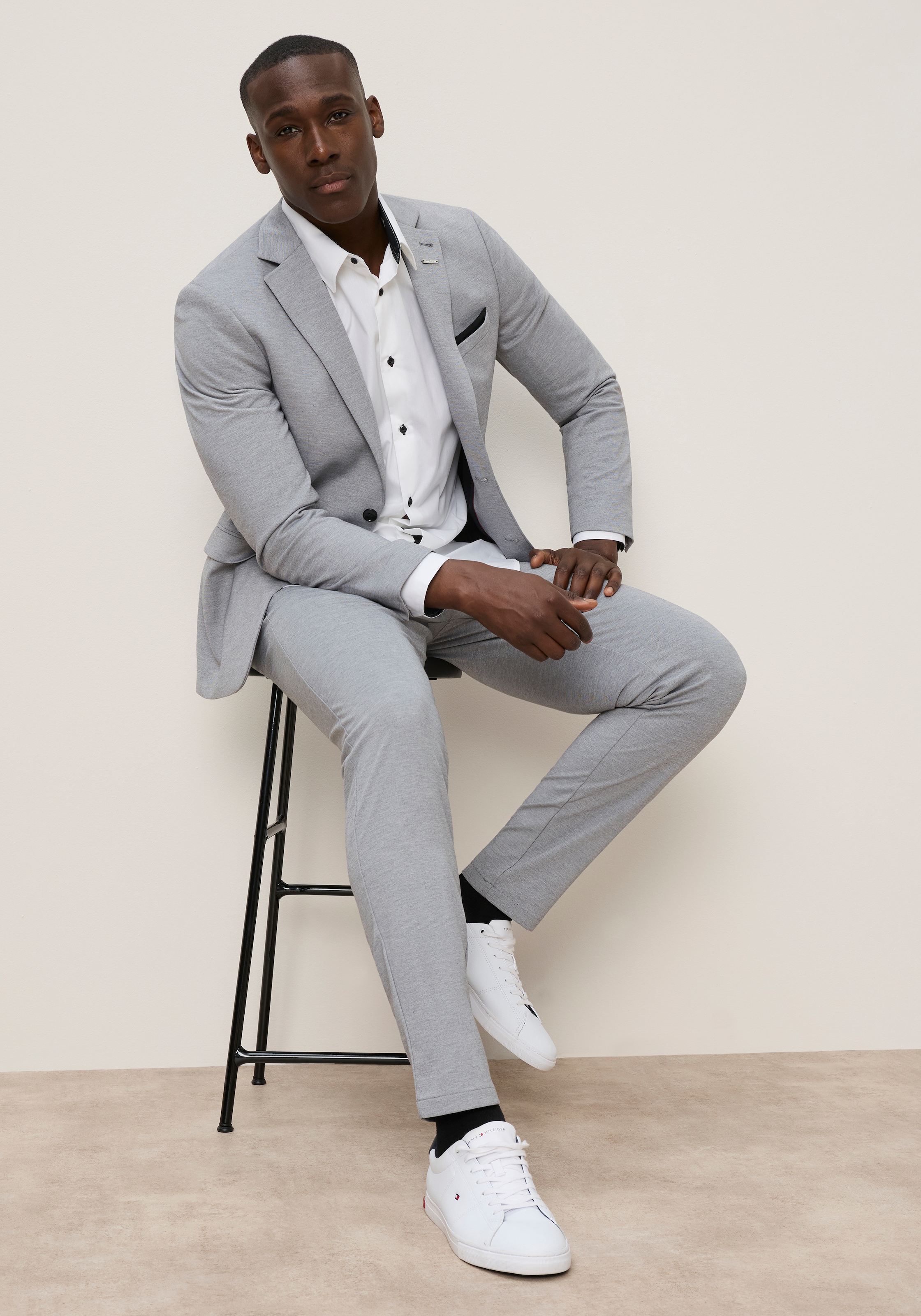 Bruno Banani Anzug "Jersey" Set, Sakko & Hose, 2 tlg. normal elastische Qualität