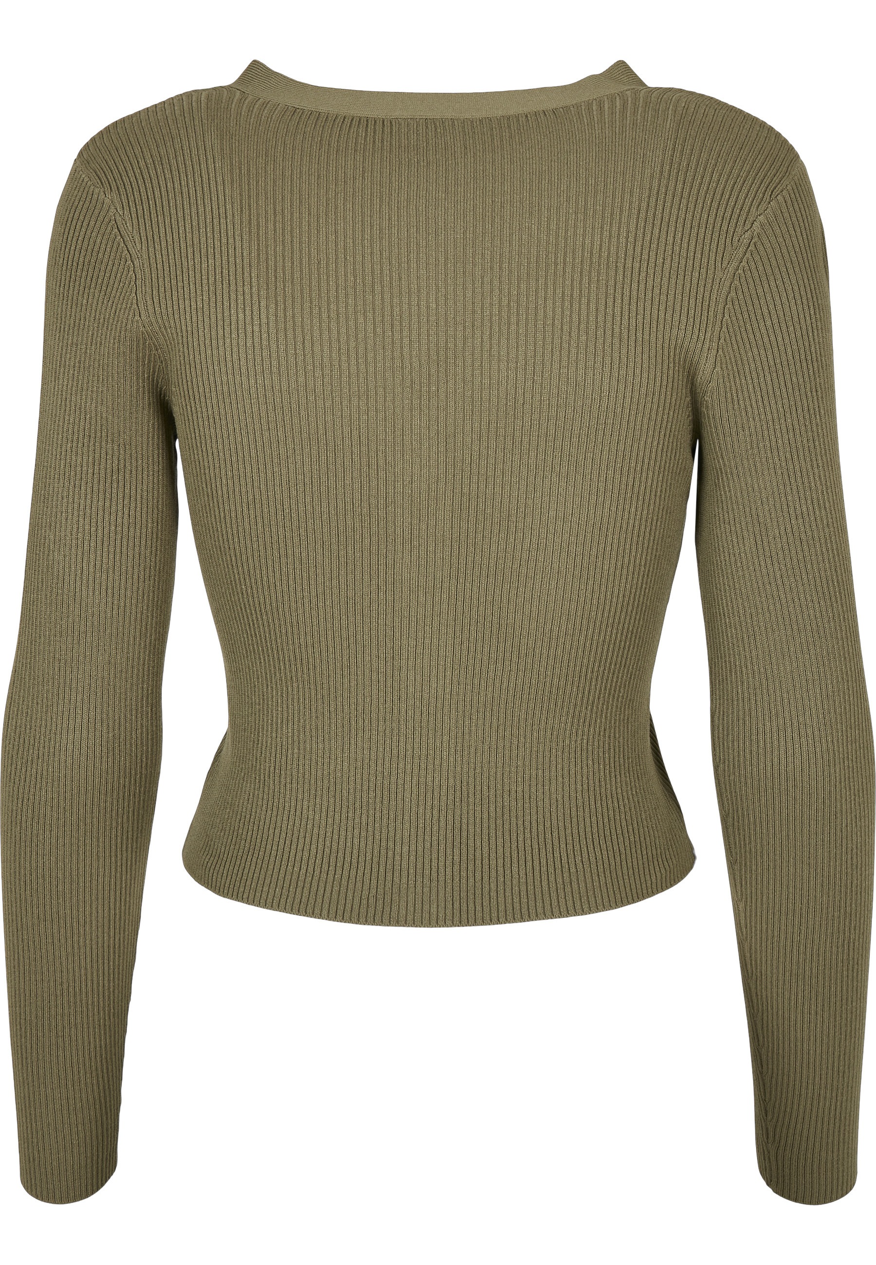 URBAN CLASSICS Cardigan »Urban Classics Damen Ladies Short Rib Knit Cardigan« 1 Stk.
