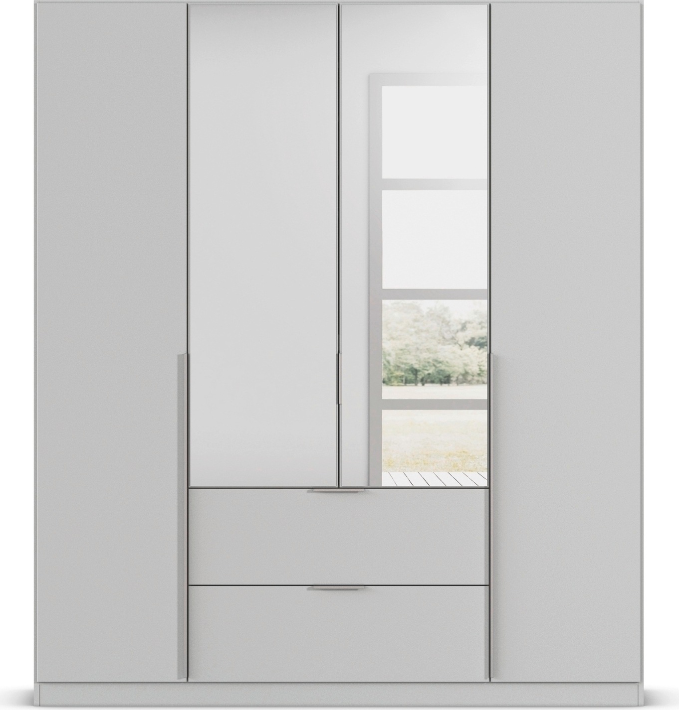 rauch Drehtürenschrank »Kleiderschrank Schrank Garderobe AGORDO mit Dekor- oder Hochglanzfront«, (in zwei Griff-Farben mit Dekor- oder Hochglanzfront), mit Außenschubkästen, in 6 Breiten und 2 Höhen MADE IN GERMANY
