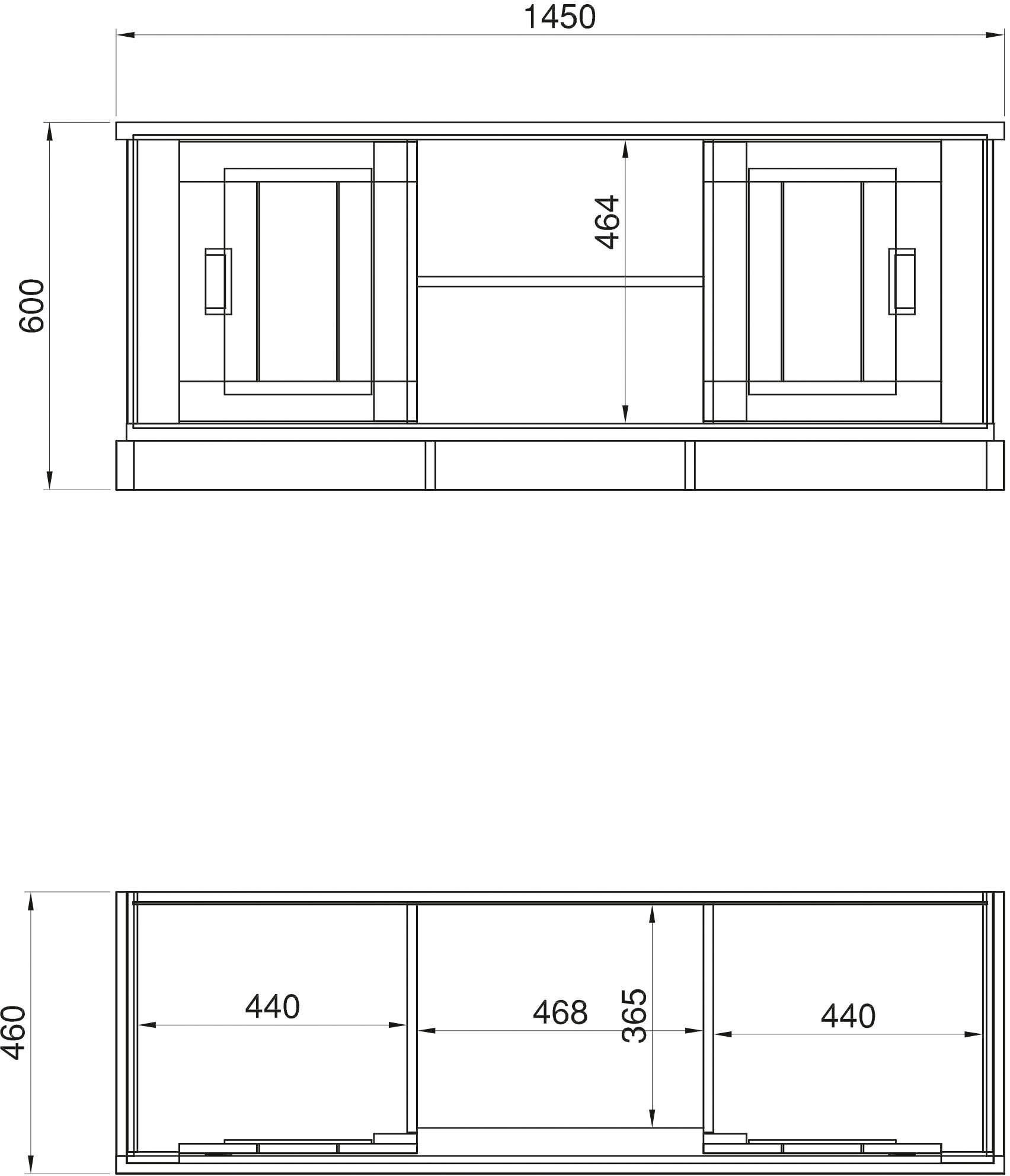 Home affaire Lowboard »ORLANDO«, Breite ca. 145 cm