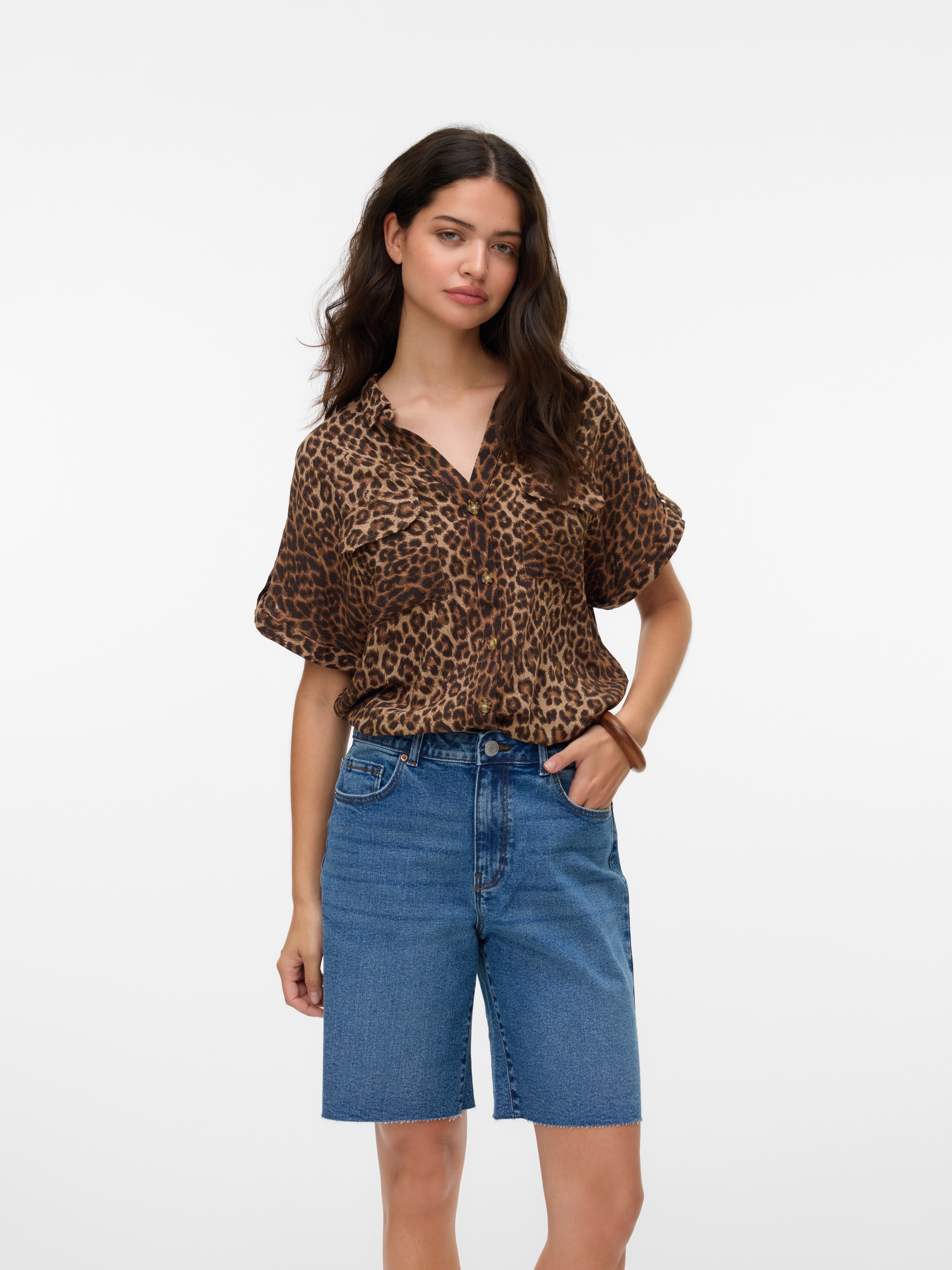 Vero Moda Kurzarmbluse "VMBUMPY SS SHIRT AOP WVN GA NOOS" günstig online kaufen