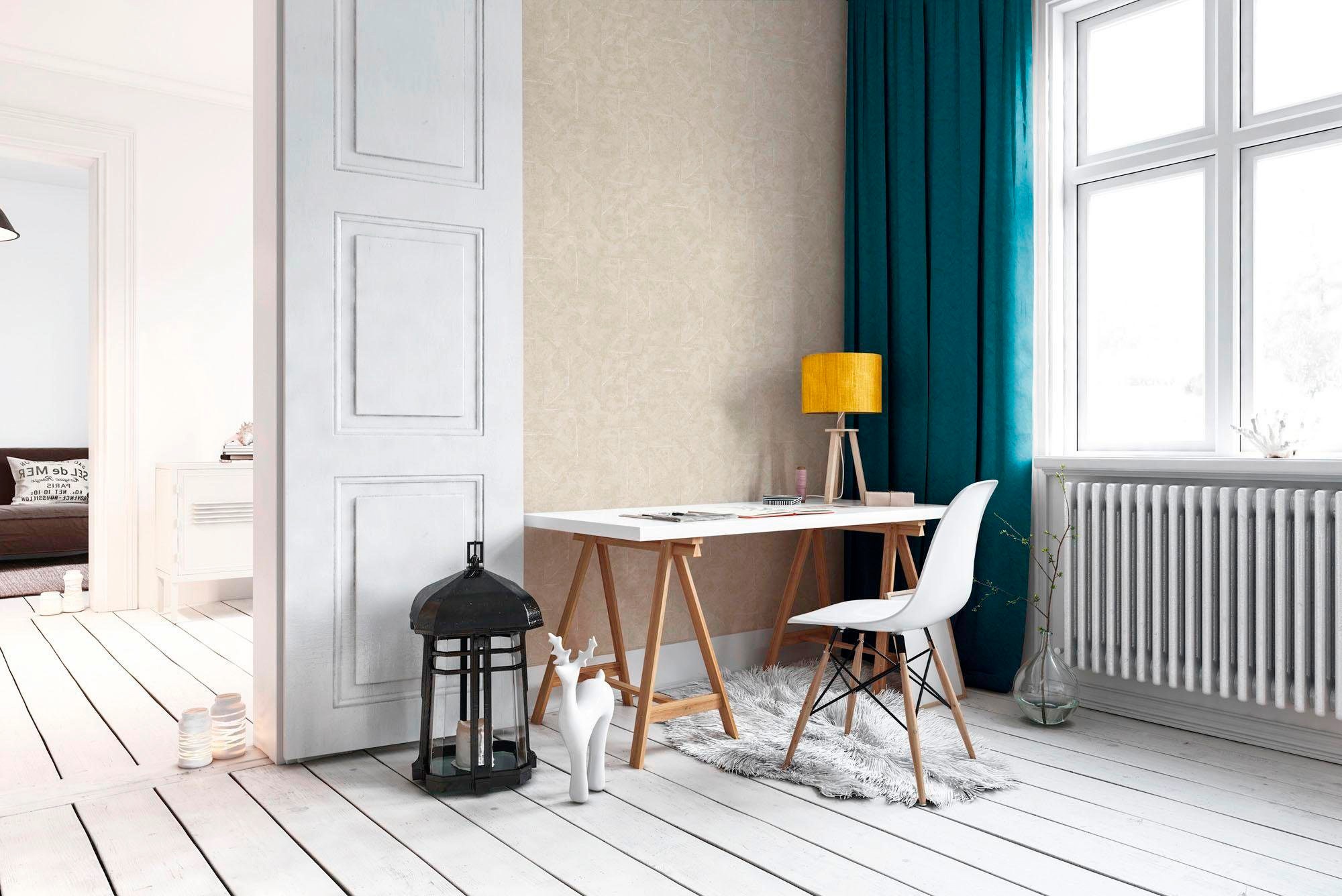 Architects Paper Vliestapete »Absolutely Chic«, Strukturmuster-gemustert-Motiv, Struktur Tapete Design Grafik Vliestapete Metallic Tapeten Wohnzimmer