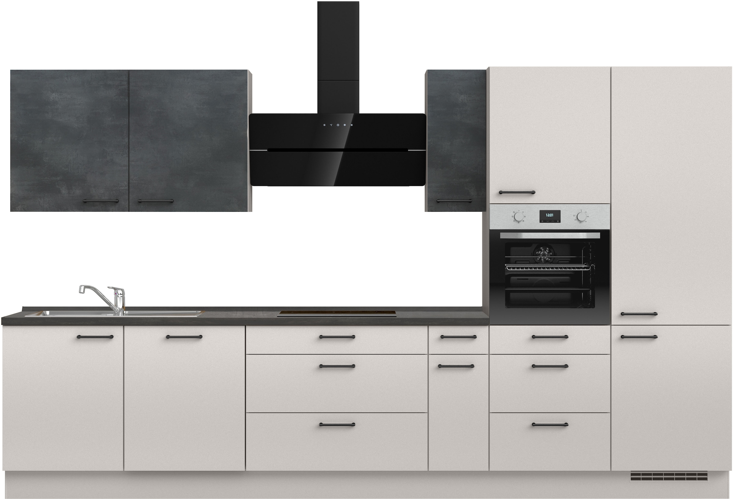 nobilia ""MIAMI", NEU: individuell anpassbar mit gratis Profi-Beratung" vormontiert, Breite 360 cm, Ausrichtung wählbar, wahlw. mit E-Geräten
