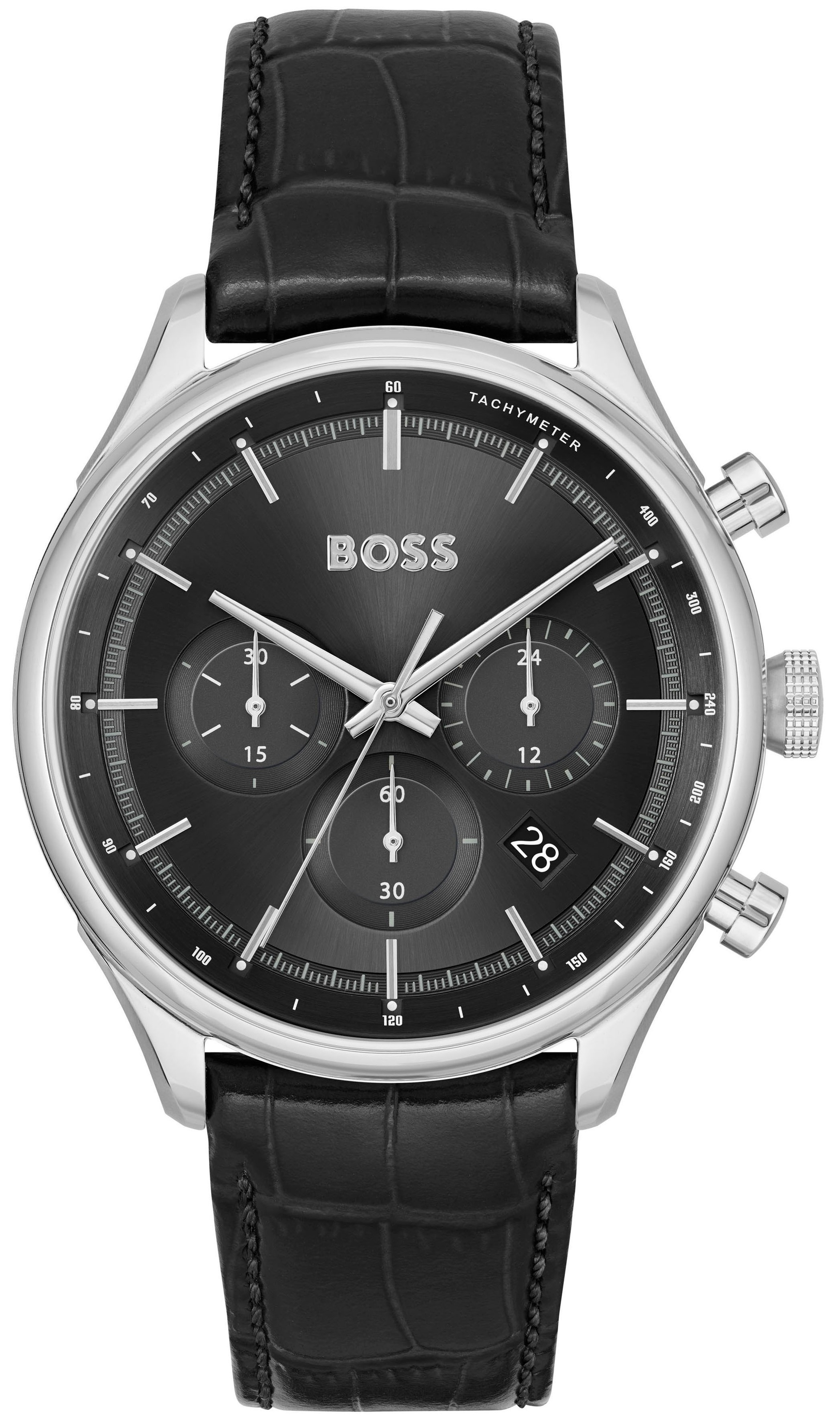 BOSS Herrenuhr Grand Prix 44 - Chronograph Mit Edelstahlarmband