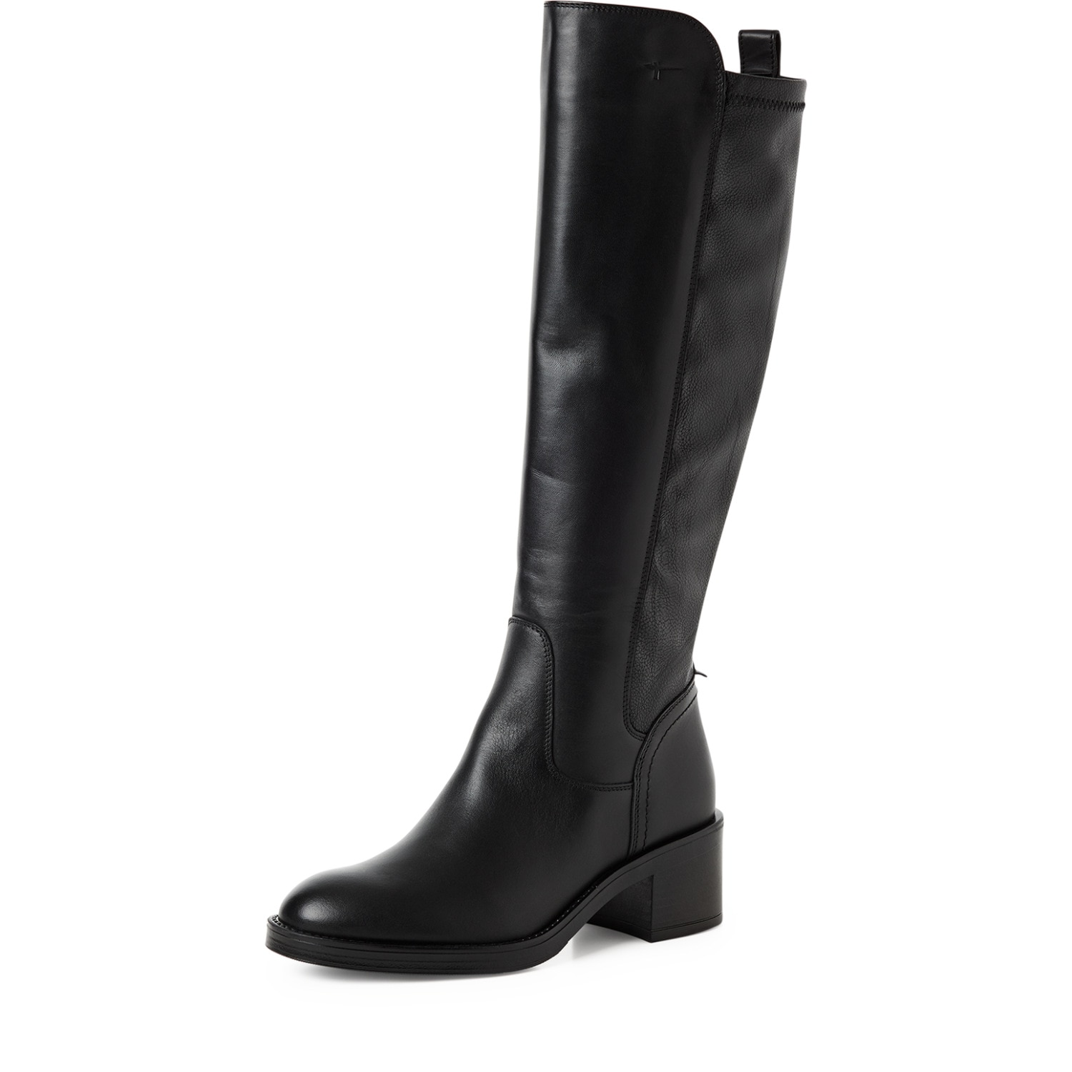 Tamaris Stiefel  Blockabsatz, Langschaftstiefel mit T-Logoprägung