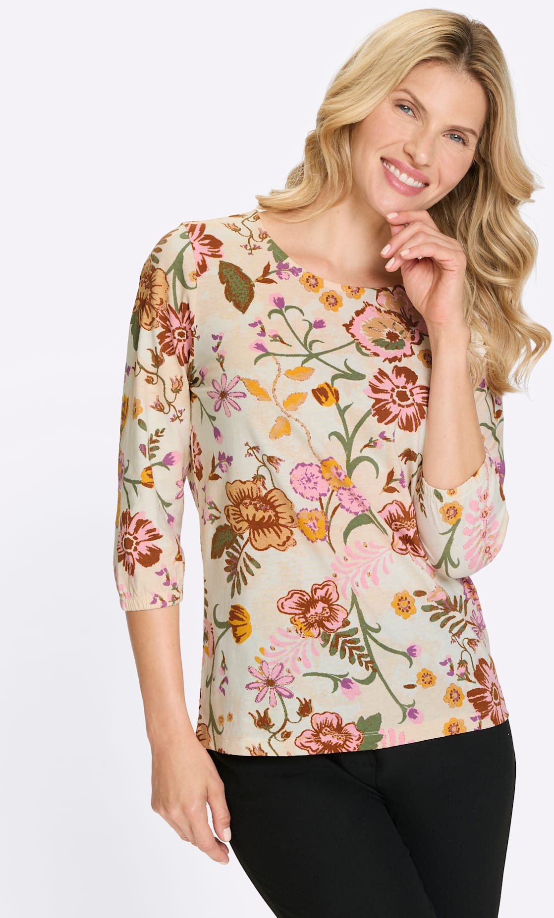 Classic Basics Print-Shirt "3/4-Arm-Shirt" 1 tlg. tlg. günstig online kaufen