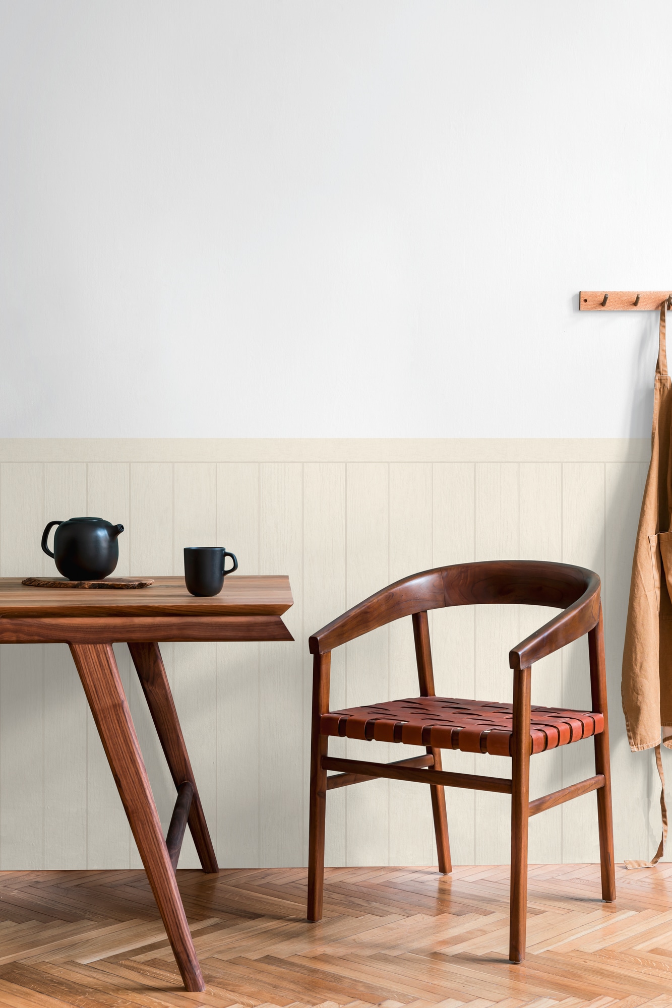 living walls Vliestapete »Wallpanel Tapete Wandpaneele Mustertapete Holzpaneele Natur« matt strukturiert Vliestapete Holz-Optik für Schlafzimmer Küche Wohnzimmer Wandpaneele