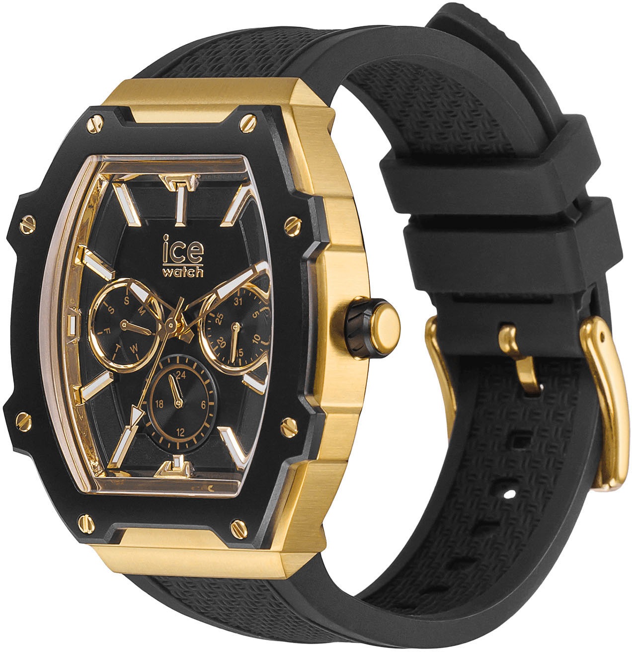 ice-watch Multifunktionsuhr »ICE boliday - Steel - Medium - MT«, Quarzuhr, Armbanduhr, Damenuhr, analog, Silikonarmband, Datum