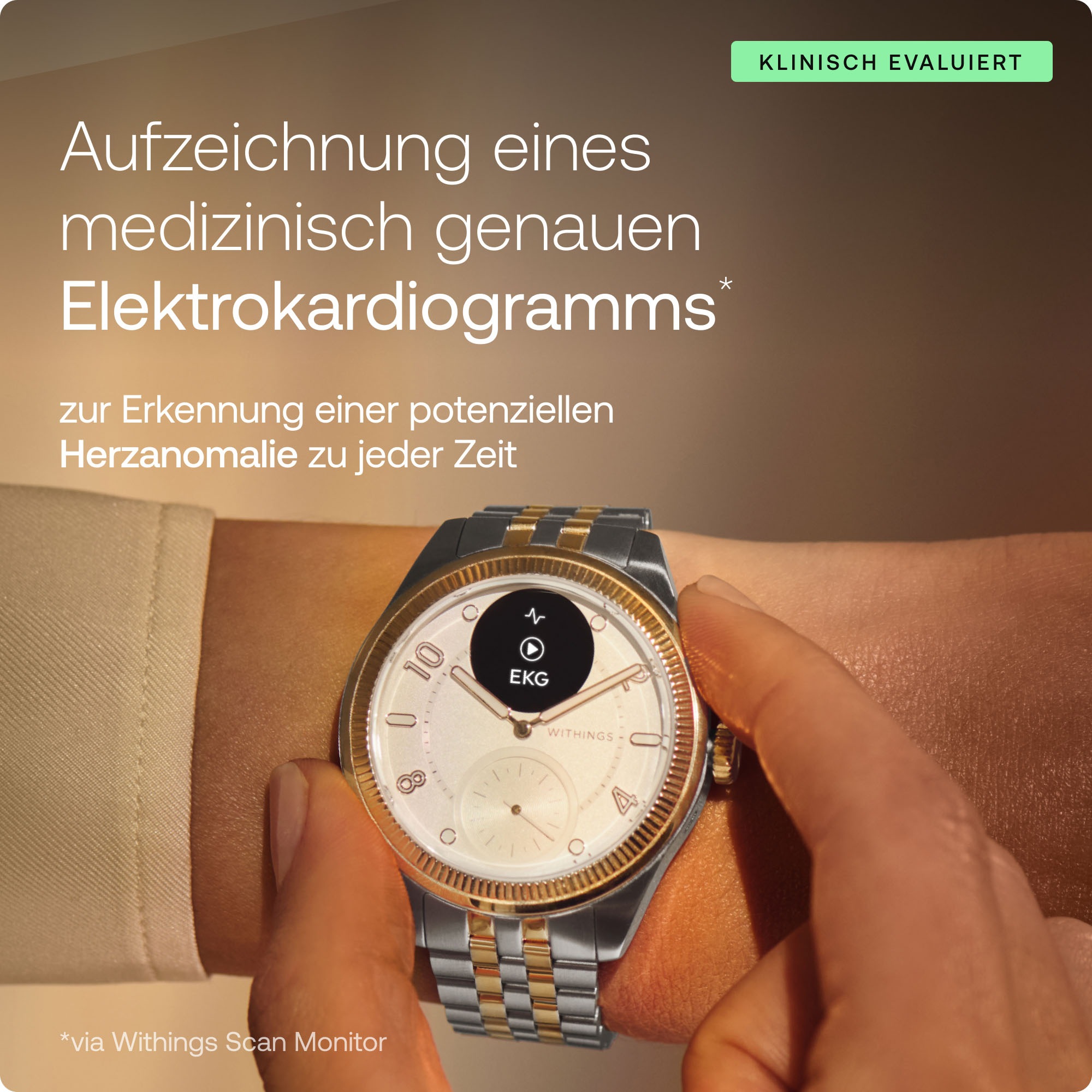 Withings Smartwatch »ScanWatch Nova Brilliant Edition 39mm«, (1.6 cm / 0.63 Zoll),)