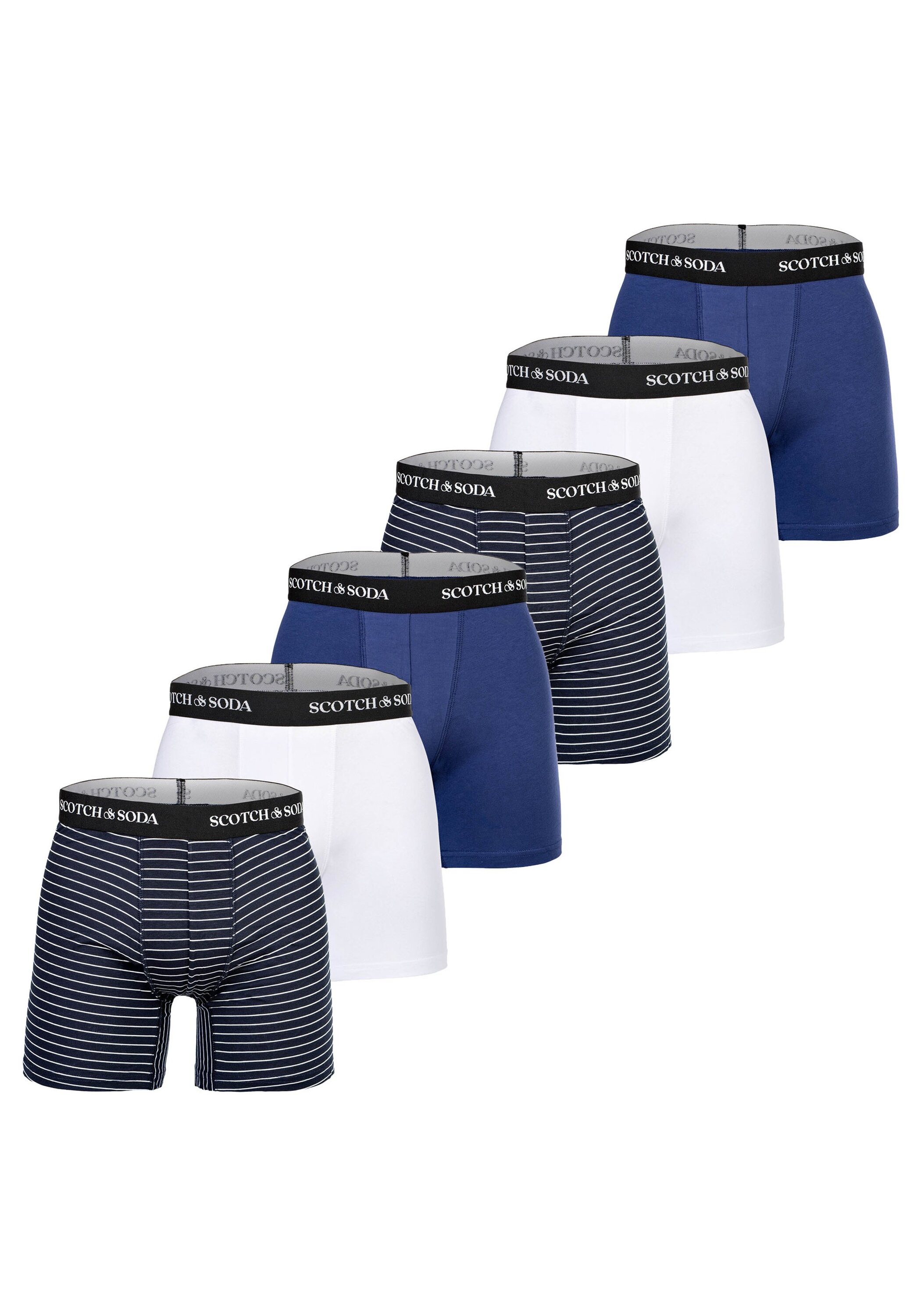 SCOTCH & SODA Herren Boxershorts "Boxershort Solid Cotton Stretch 6er Pack", Gr. XXL, bunt, Obermaterial: 95% Baumwolle CO. 5% Elasthan EL.,