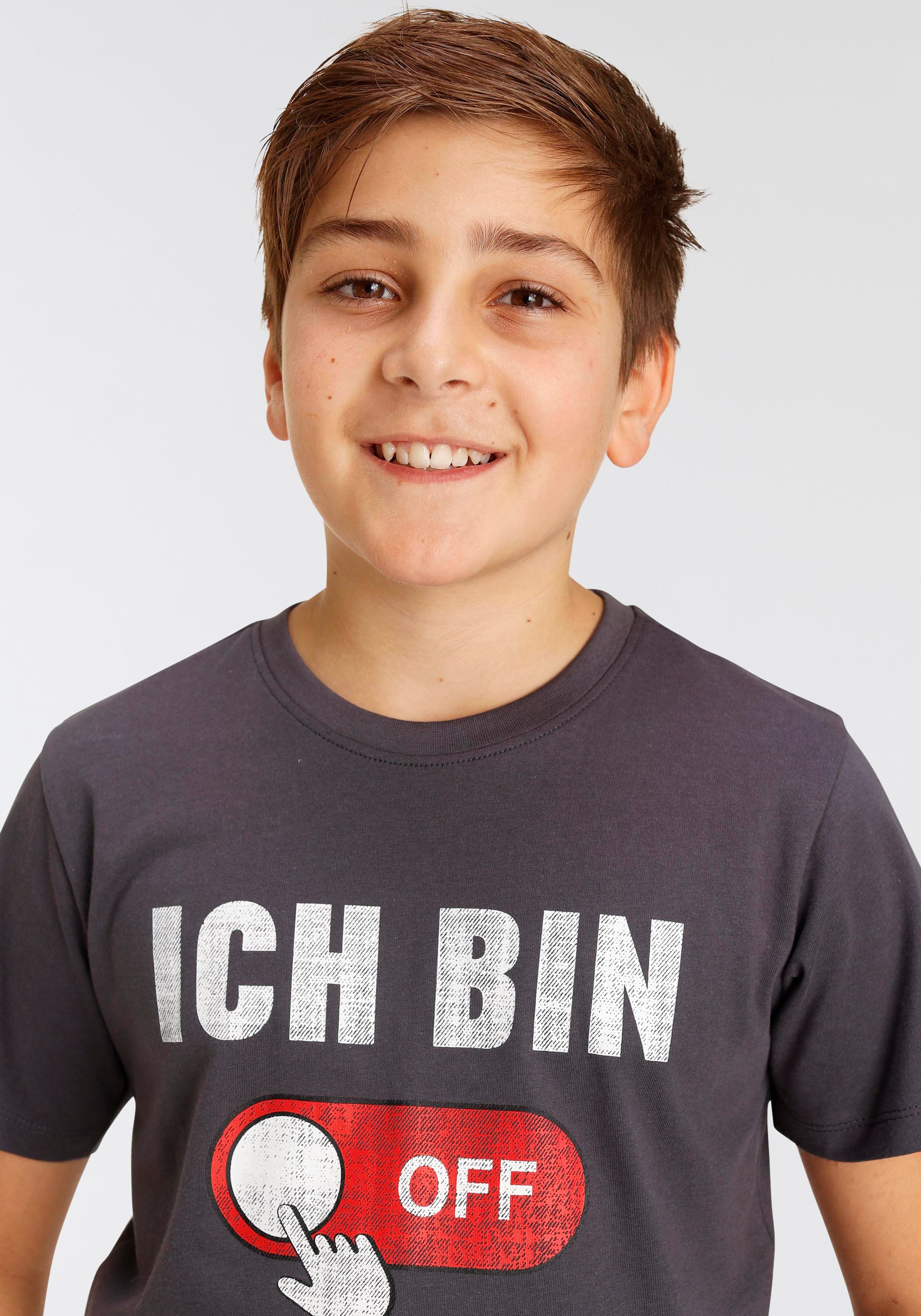 KIDSWORLD T-Shirt »ICH BIN OFF...«, Sprücheshirt ▷ für | BAUR