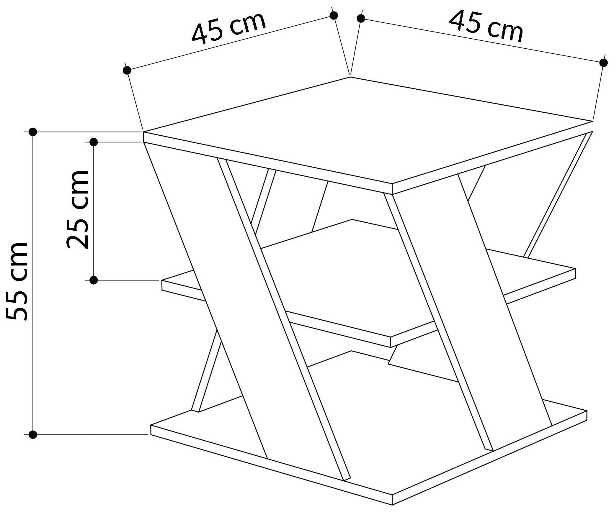 Decortie Beistelltisch »CYCLO COUCHTISCH«, (Packung, 1 St.), Leichte Montage, Lagerung, Platzsparend