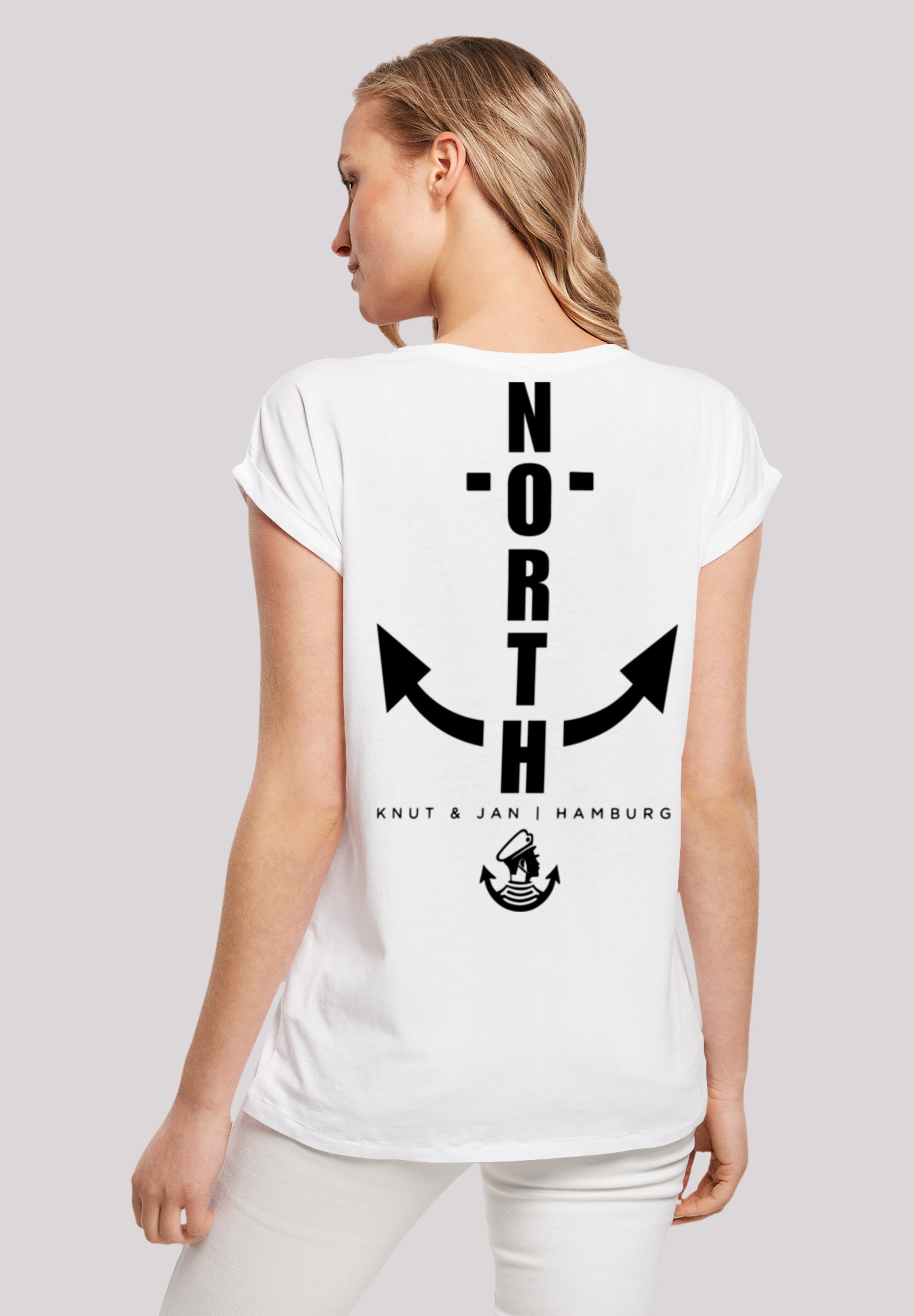 F4NT4STIC T-Shirt "North Anchor Knut & Jan Hamburg", Print